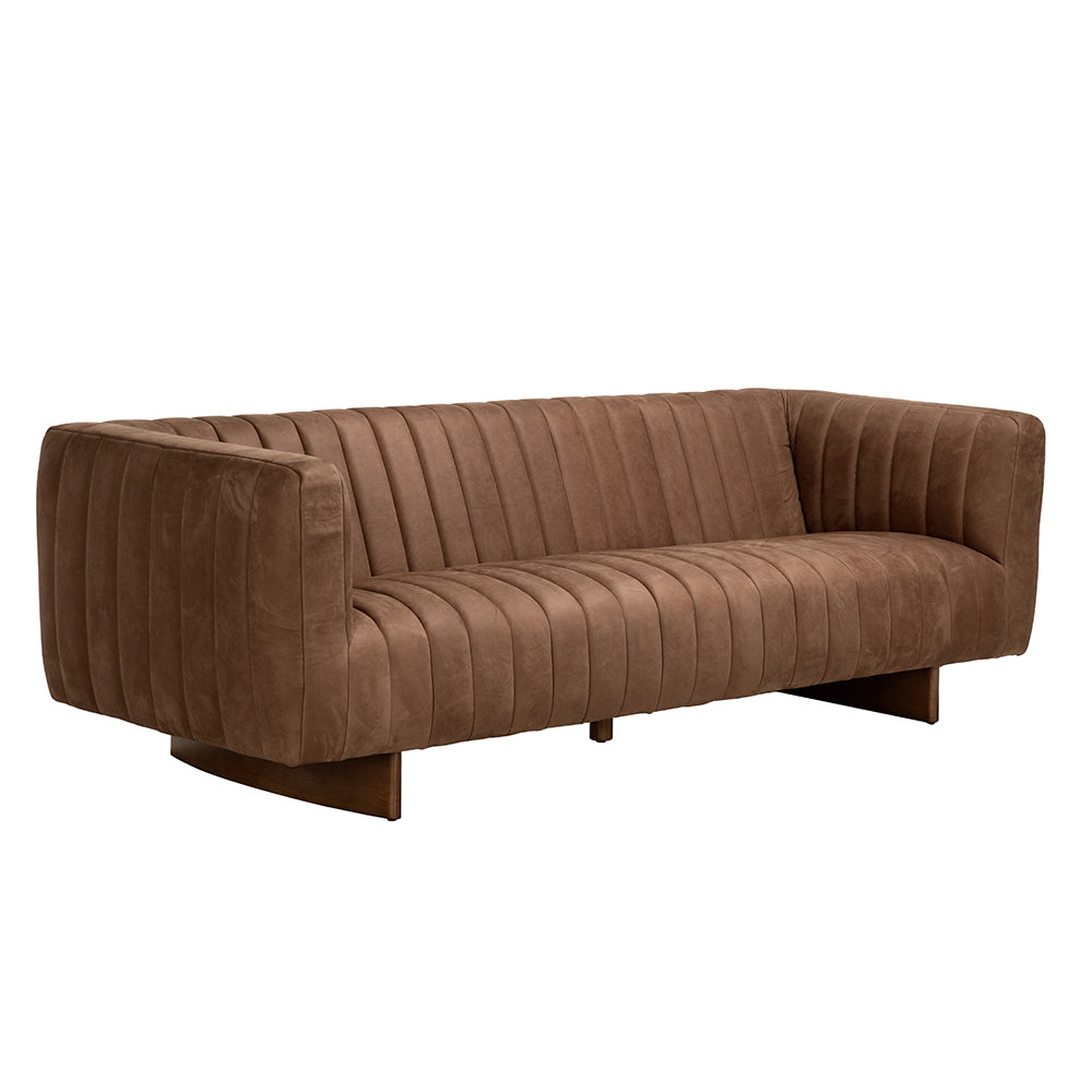 Khann Sofa, Orris Brown Leather by NOIR