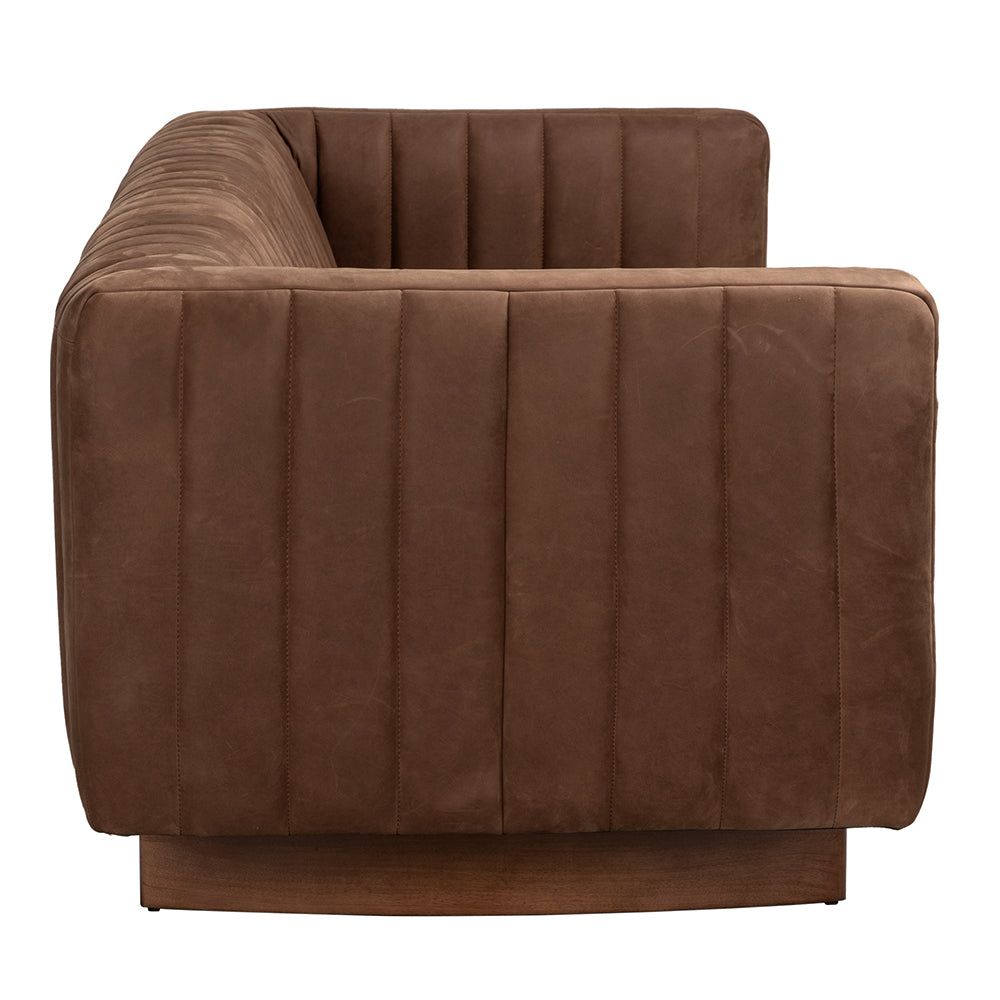 Khann Sofa, Orris Brown Leather by NOIR