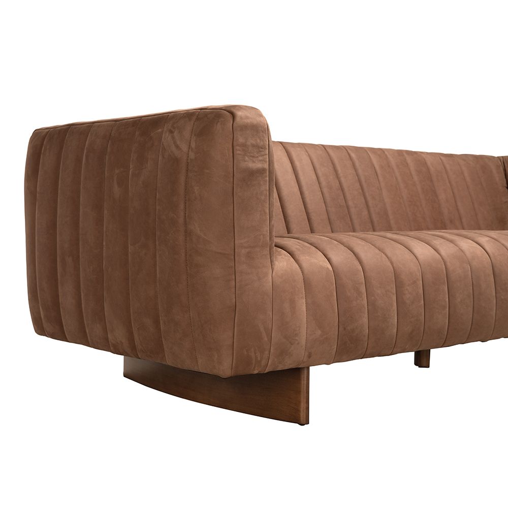 Khann Sofa, Orris Brown Leather by NOIR