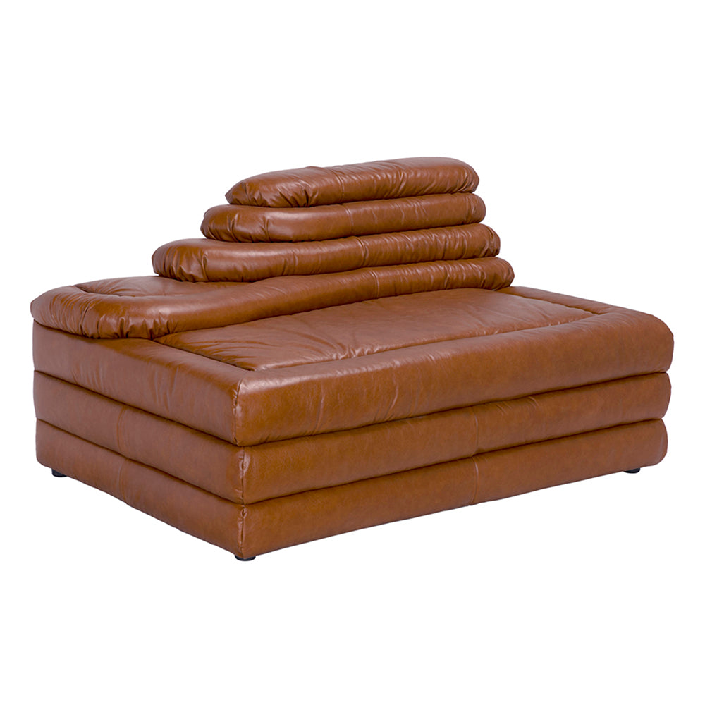 Bandera Sofa, Cl, Roche Tan Leather by NOIR