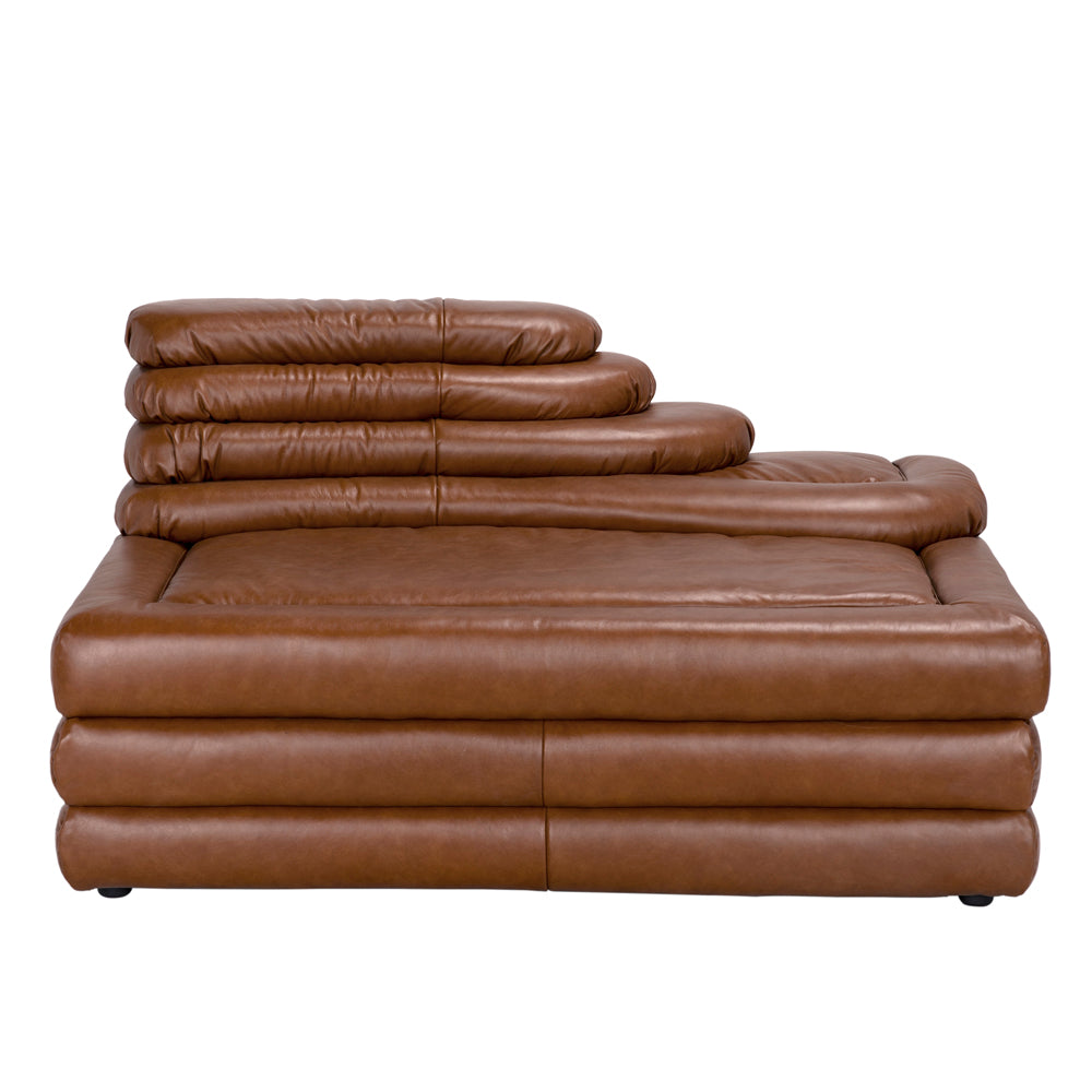 Bandera Sofa, Cr, Roche Tan Leather by NOIR