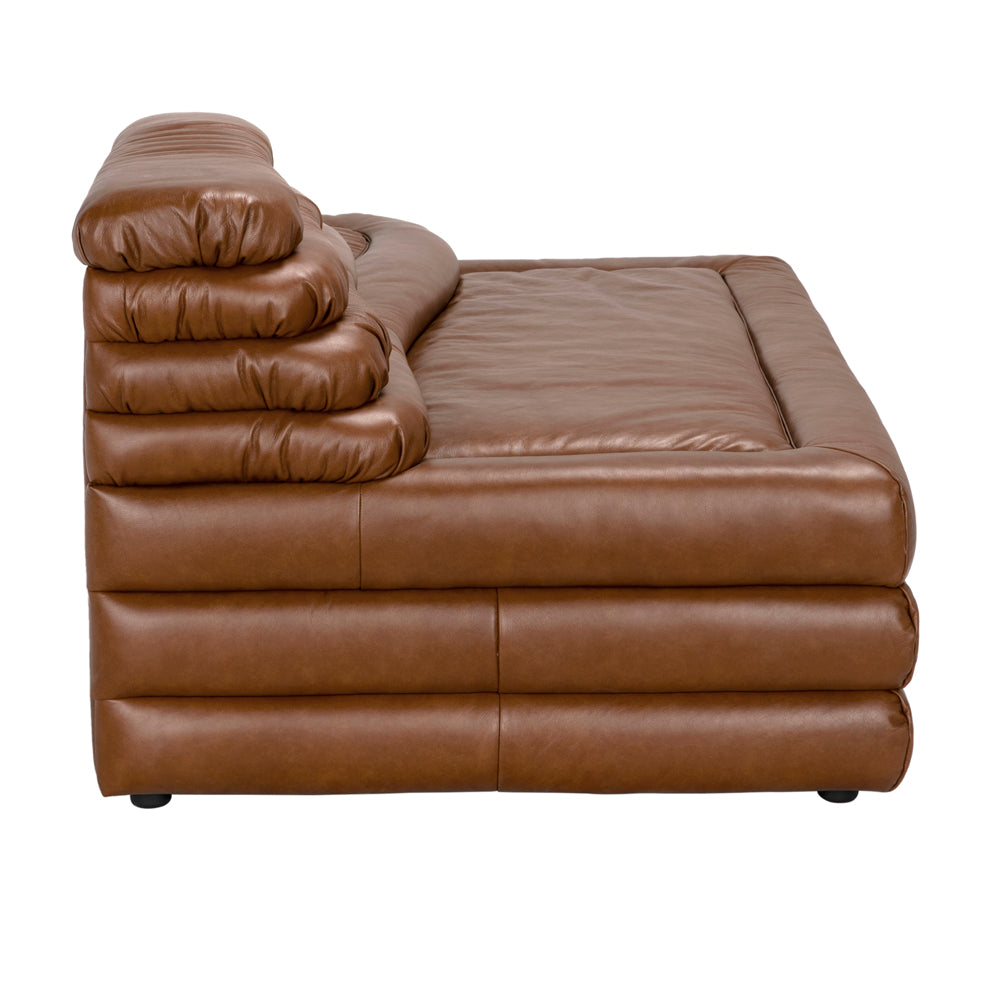 Bandera Sofa, Cr, Roche Tan Leather by NOIR