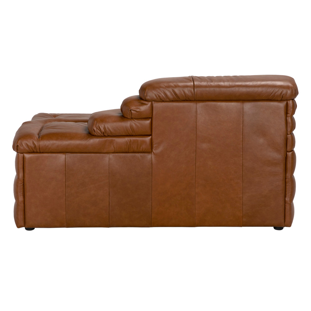 Bandera Sofa, Cr, Roche Tan Leather by NOIR