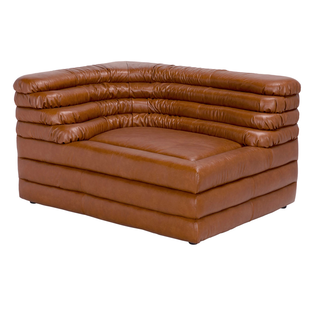 Bandera Sofa, L, Roche Tan Leather by NOIR