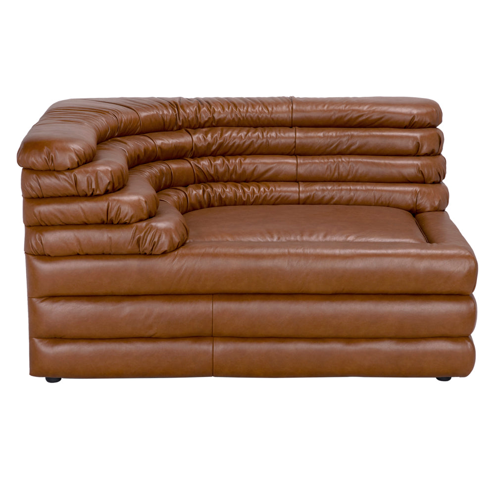 Bandera Sofa, L, Roche Tan Leather by NOIR