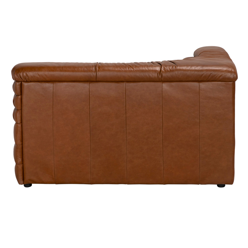 Bandera Sofa, L, Roche Tan Leather by NOIR