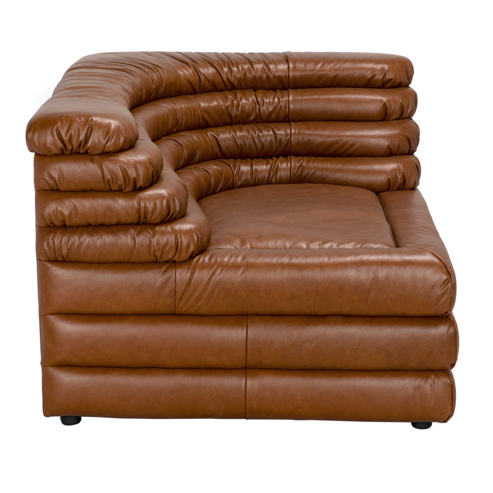 Bandera Sofa, R, Roche Tan Leather by NOIR