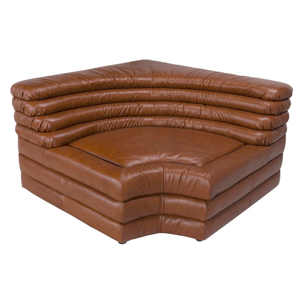 Bandera Sofa, Sc, Roche Tan Leather by NOIR