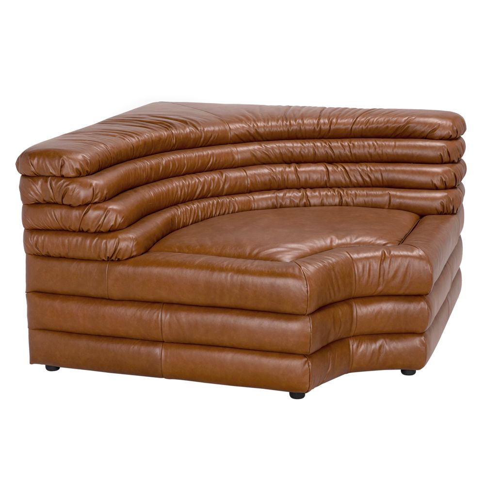 Bandera Sofa, Sc, Roche Tan Leather by NOIR