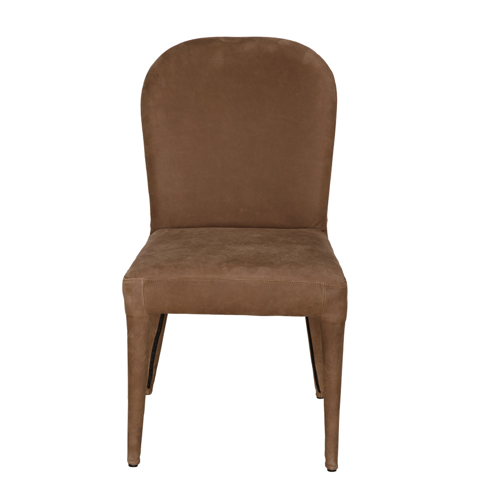 Georgia Dining Chair, Orris Brown Leather by NOIR