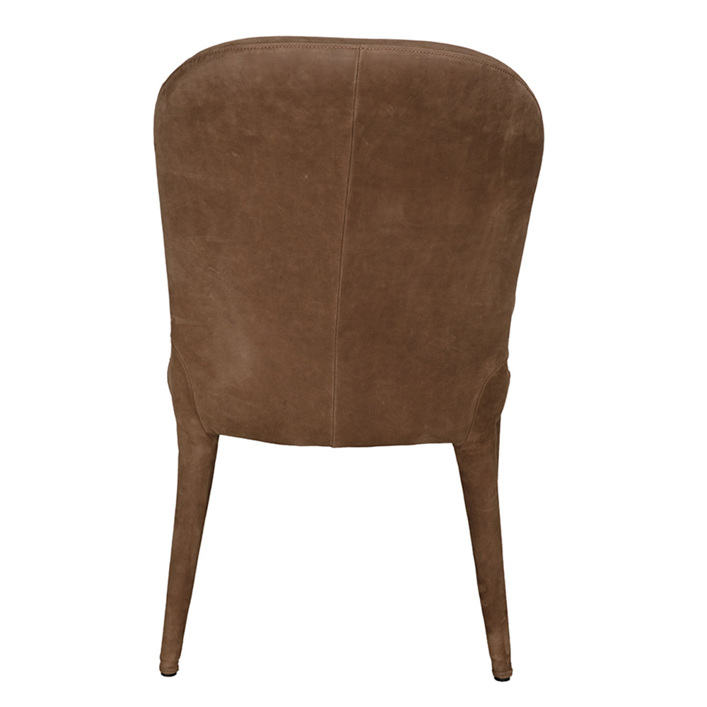 Georgia Dining Chair, Orris Brown Leather by NOIR