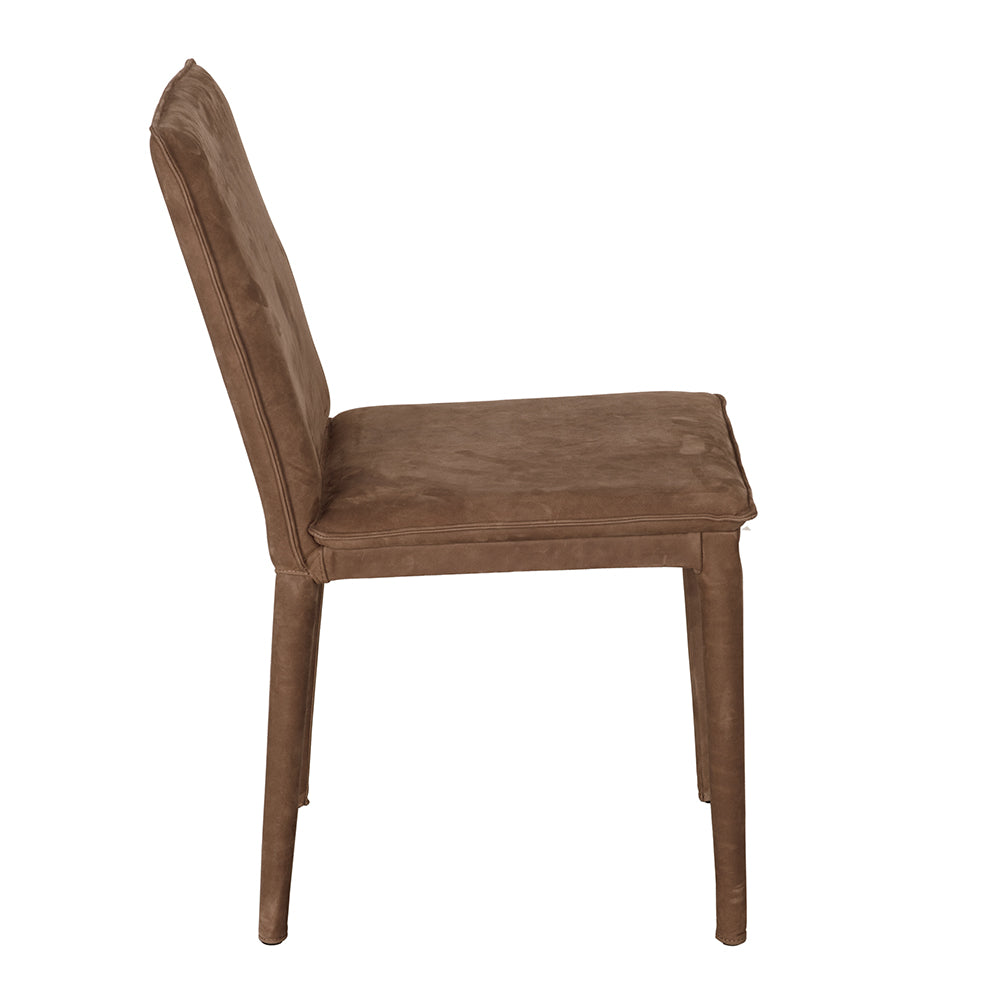 Georgia Dining Chair, Orris Brown Leather by NOIR