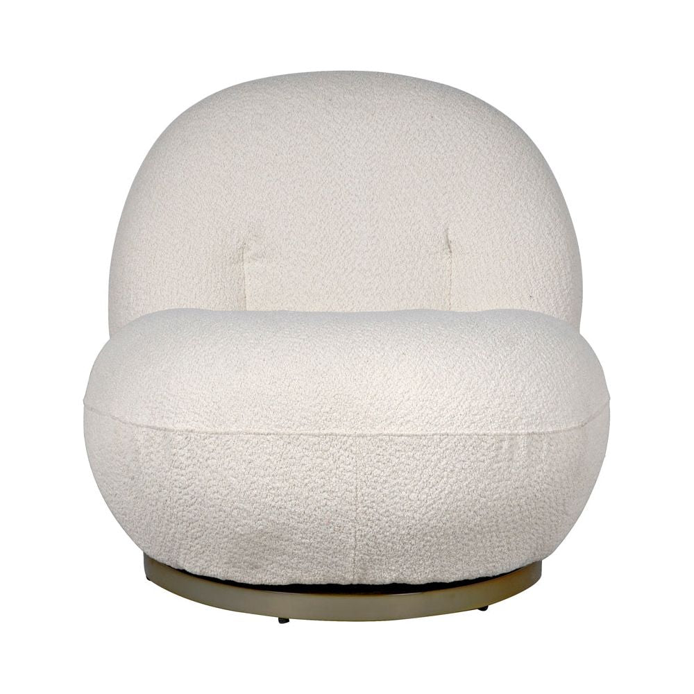 Artemis Swivel Chair, Boucle Fabric by NOIR