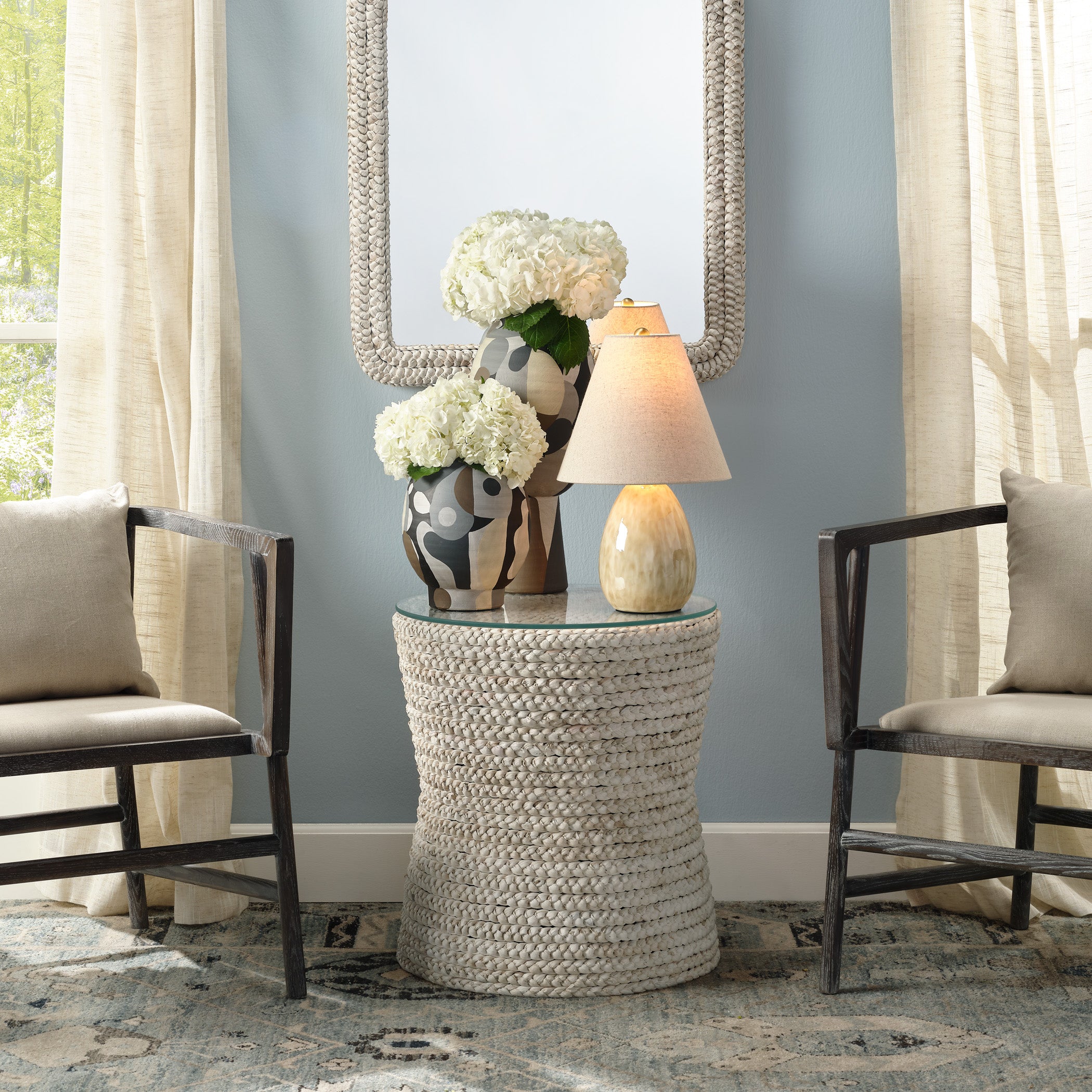 Grain Braided Side Accent Table by Jamie Young