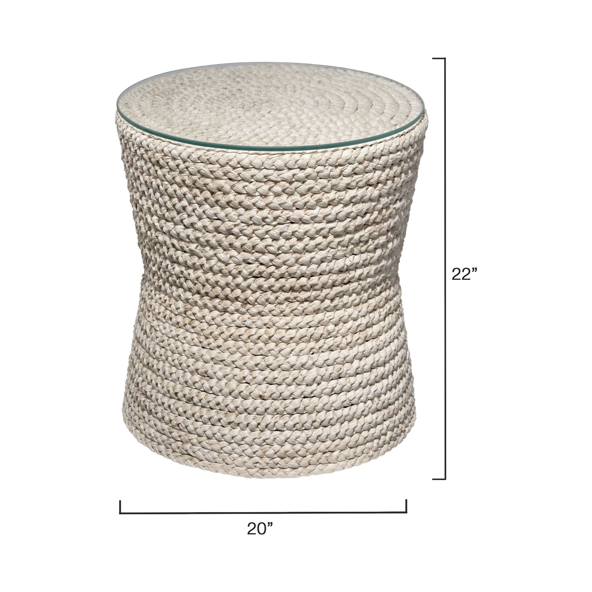 Grain Braided Side Accent Table by Jamie Young