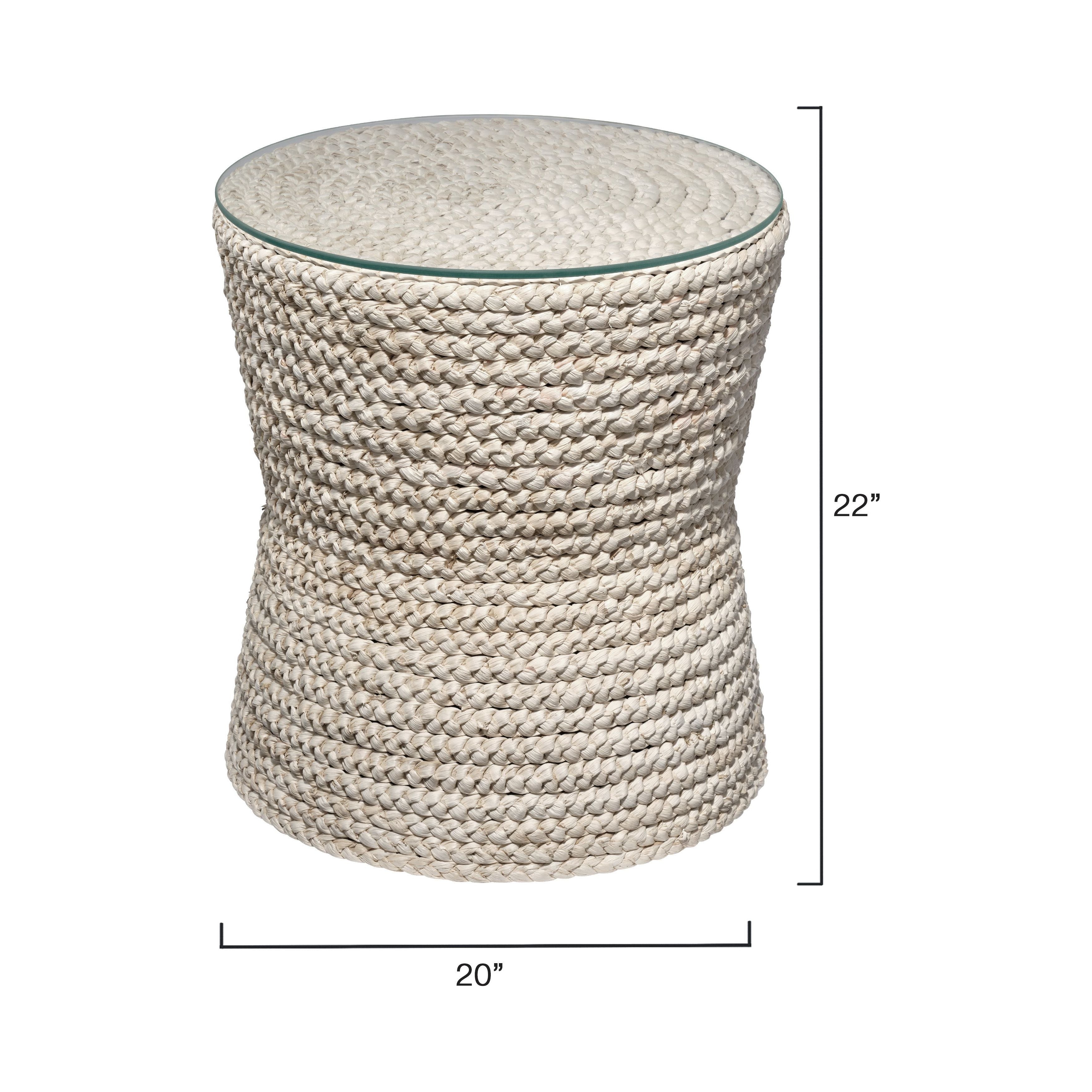 Grain Braided Side Accent Table by Jamie Young