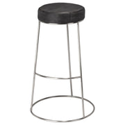 Henry Round Leather Bar Stool by Ivory & Olive