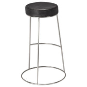 Henry Round Leather Bar Stool by Jamie Young