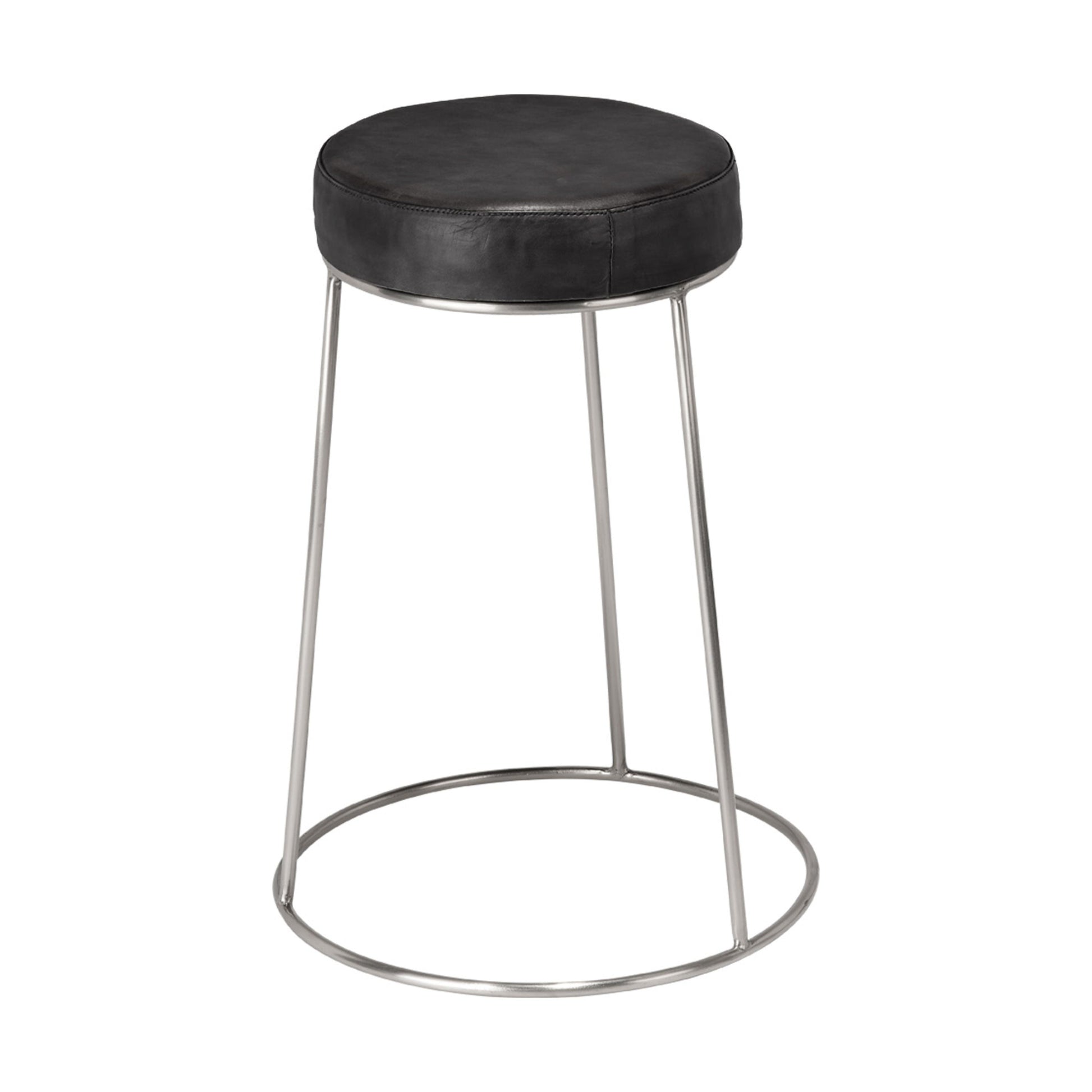 Henry Round Leather Counter Stool by Jamie Young