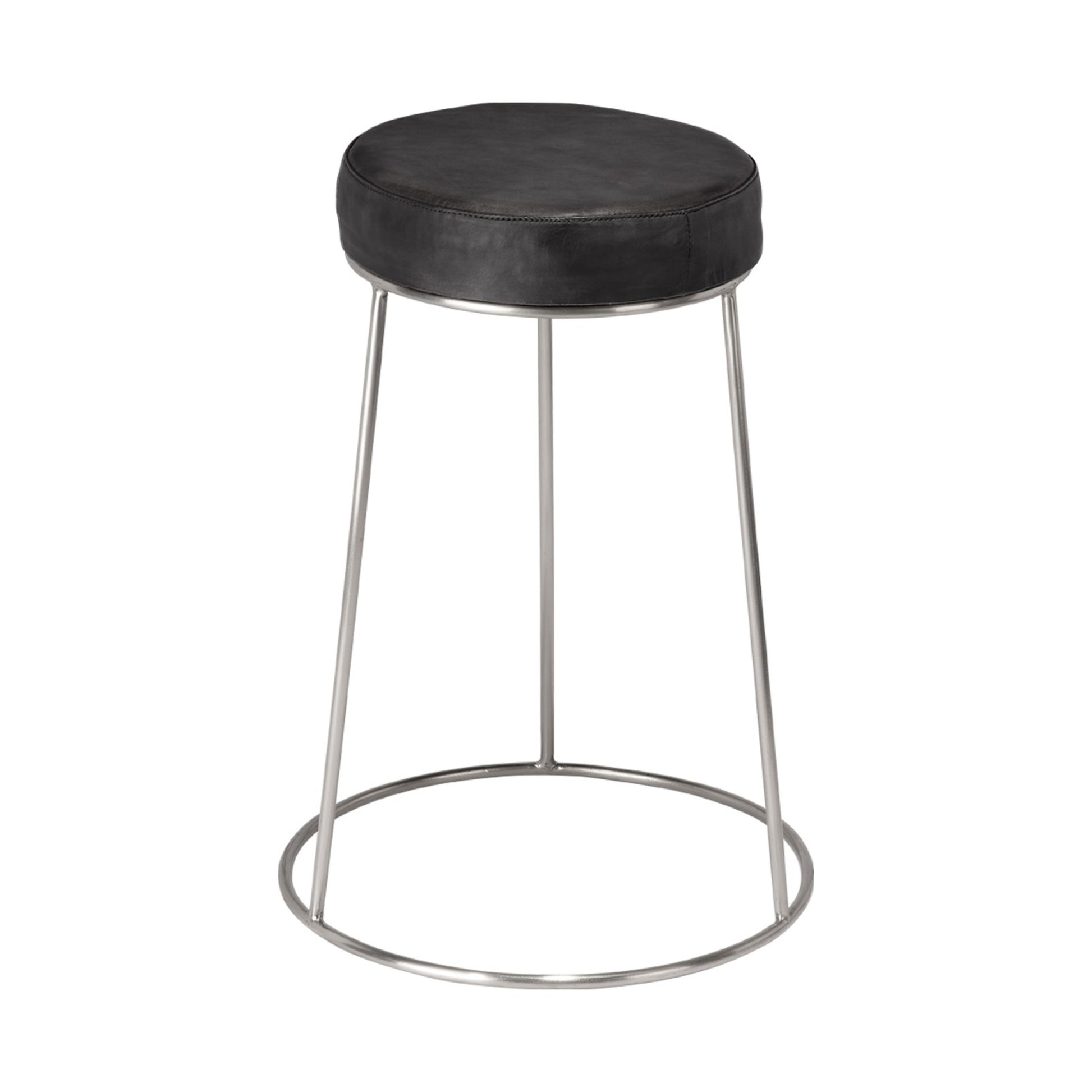 Henry Round Leather Counter Stool by Jamie Young