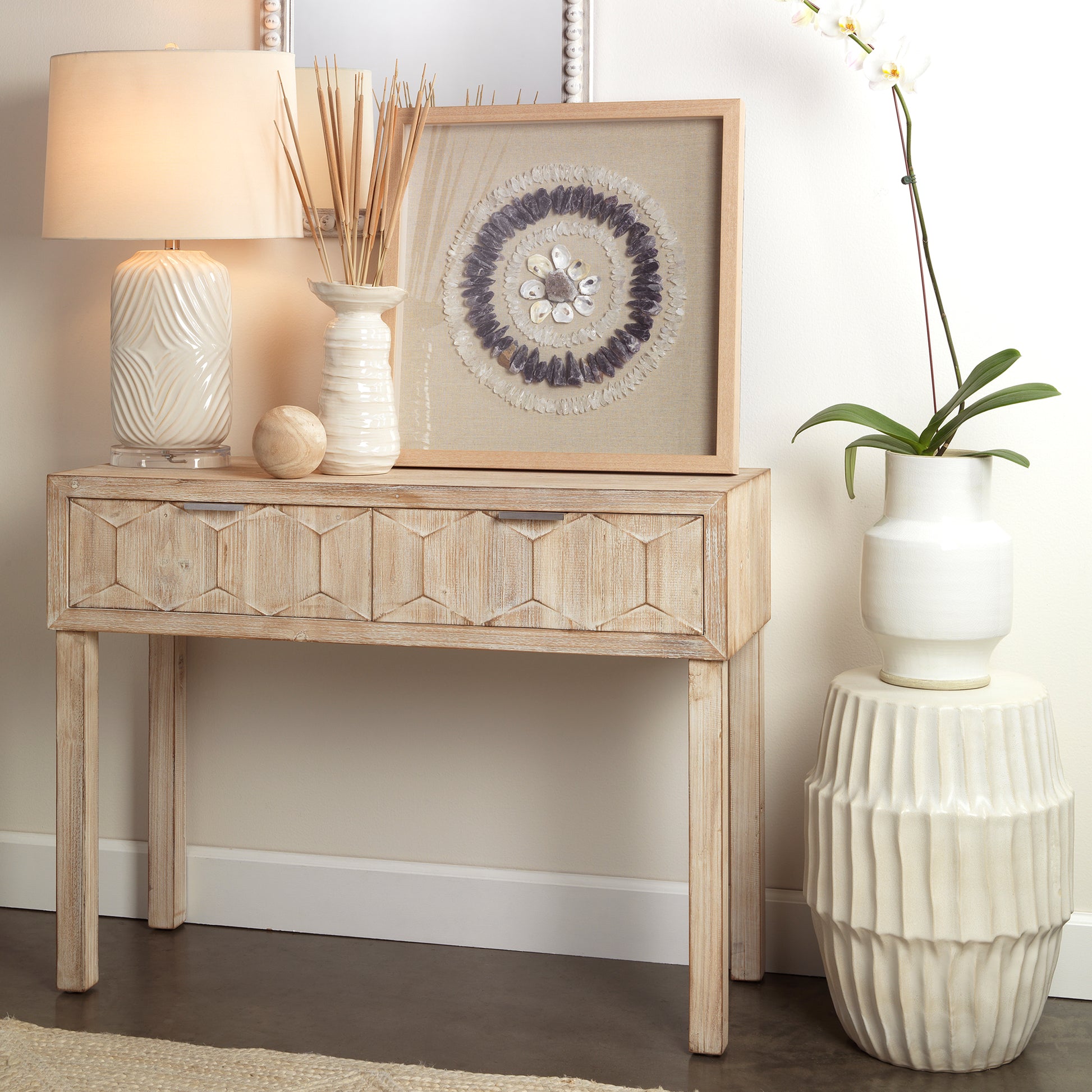 Juniper Two-Drawer Wood Console Table by Ivory & Olive