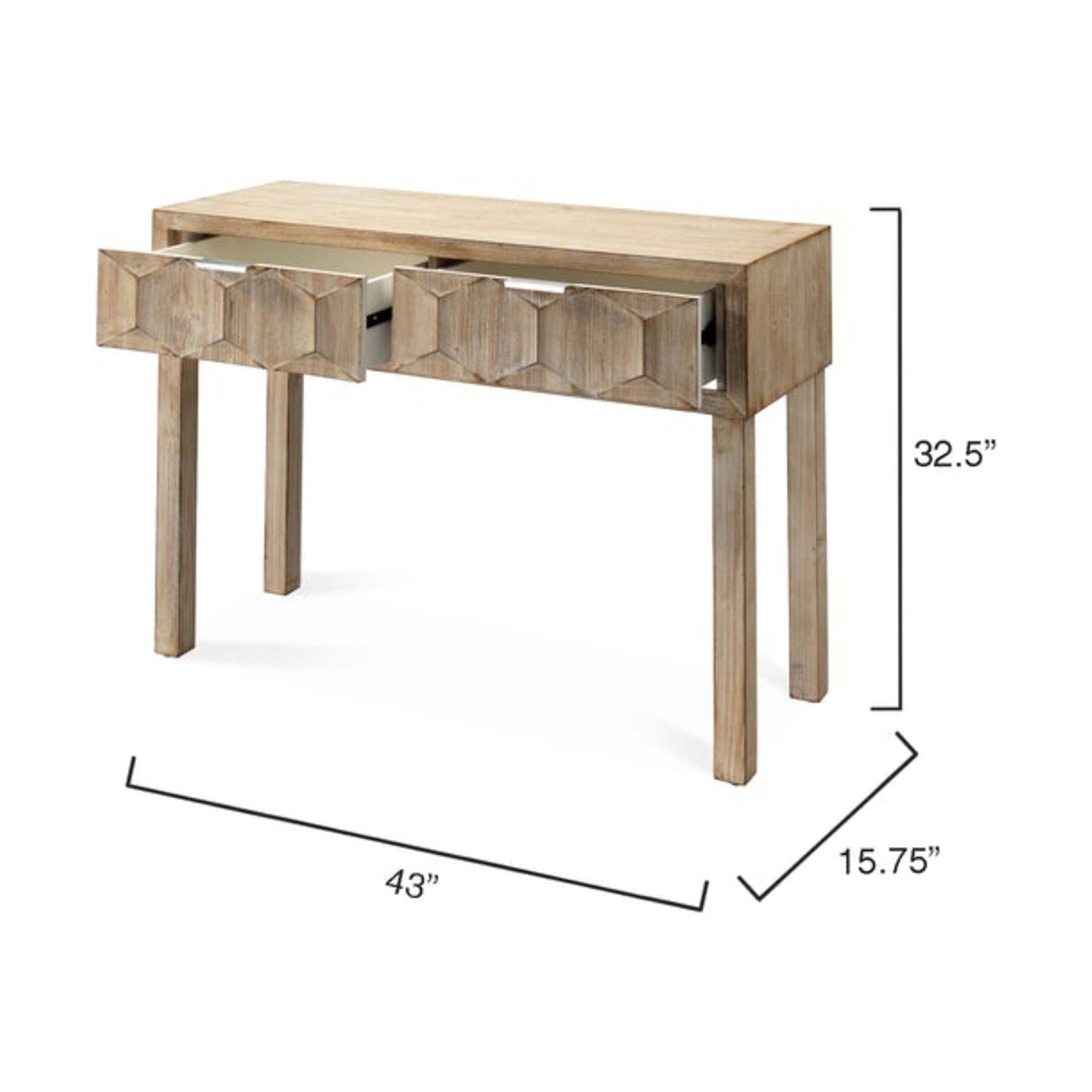 Juniper Two-Drawer Wood Console Table by Ivory & Olive