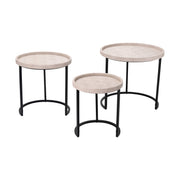 Maddox Faux Shagreen Nesting Tables (Set of 3) by Ivory & Olive
