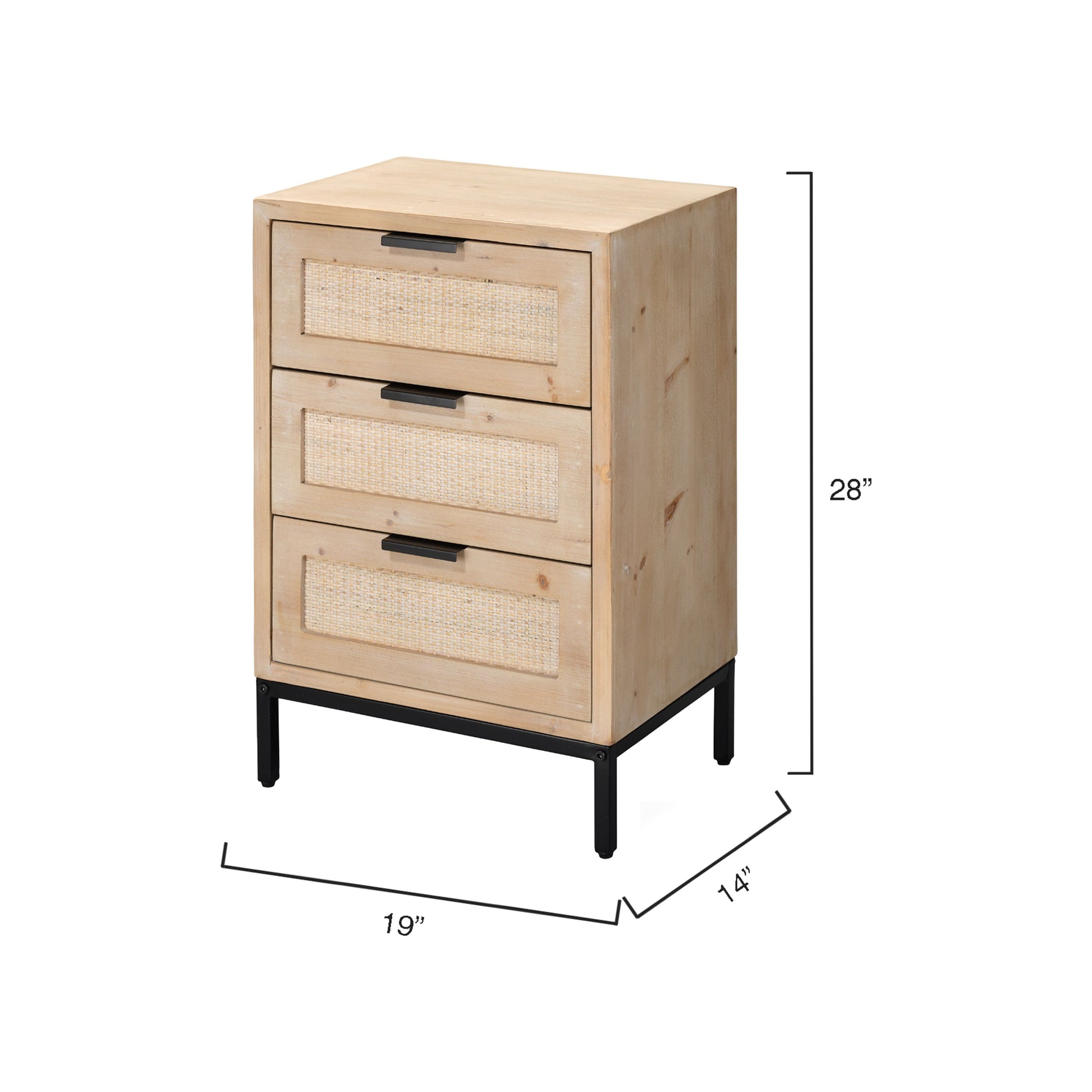 Reed 3 Drawer Side Table by Jamie Young