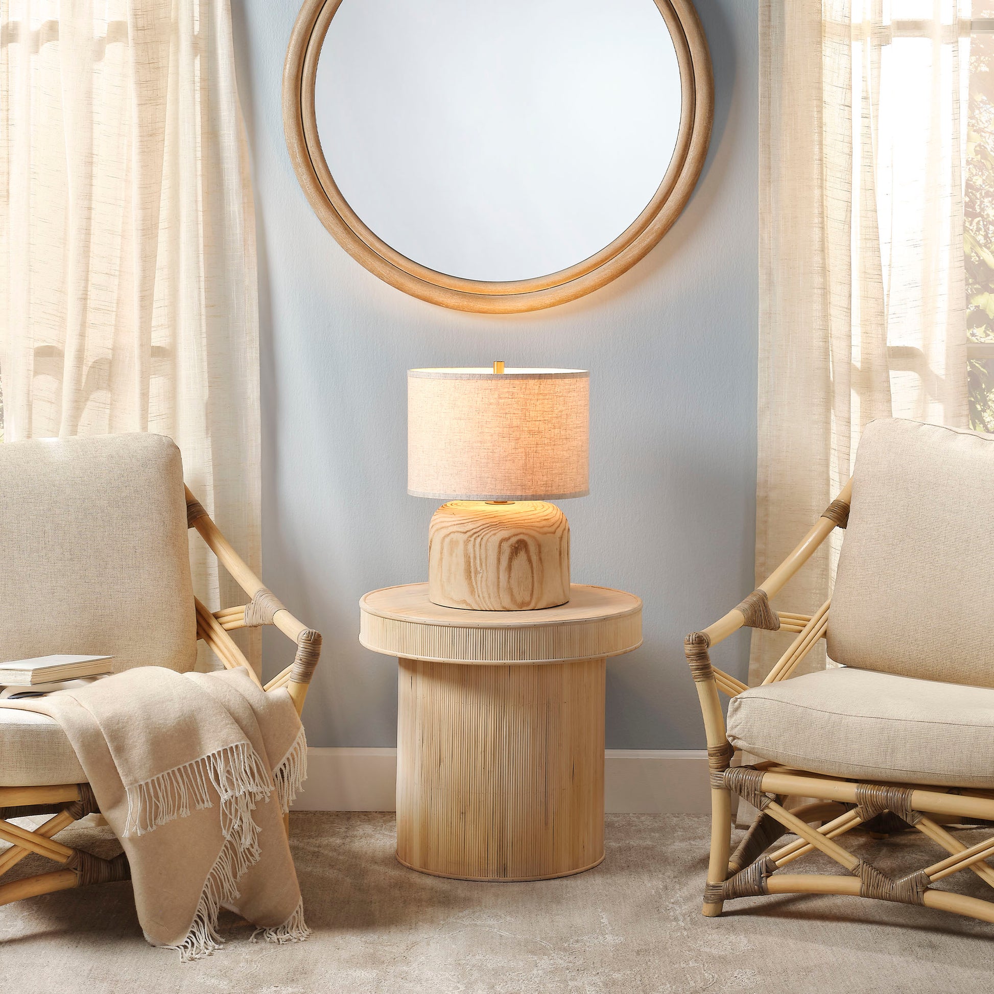 Taylor Bamboo Side Accent Table by Jamie Young