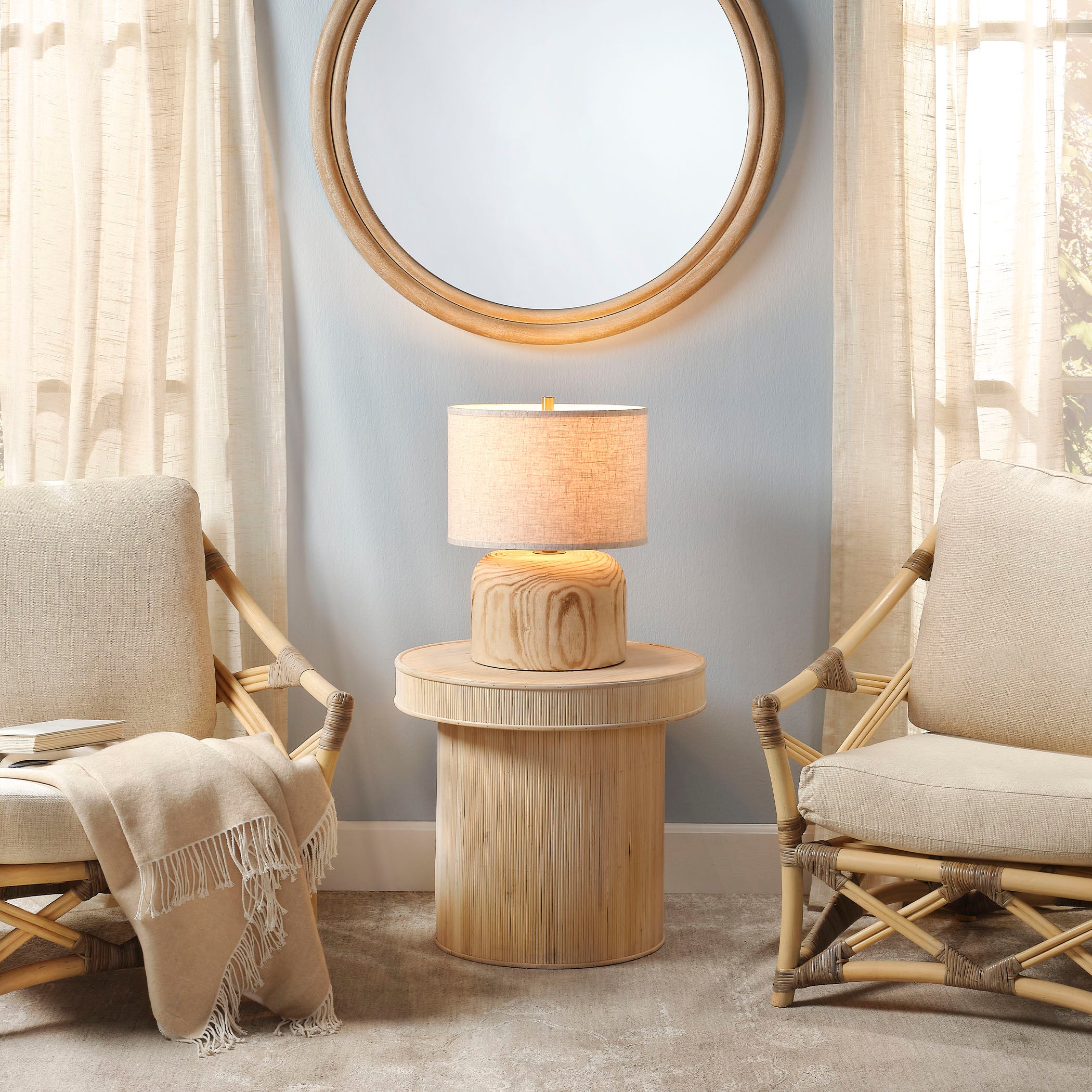Taylor Bamboo Side Accent Table by Jamie Young