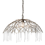Vine Glass and Iron 1-Light Pendant by Jamie Young