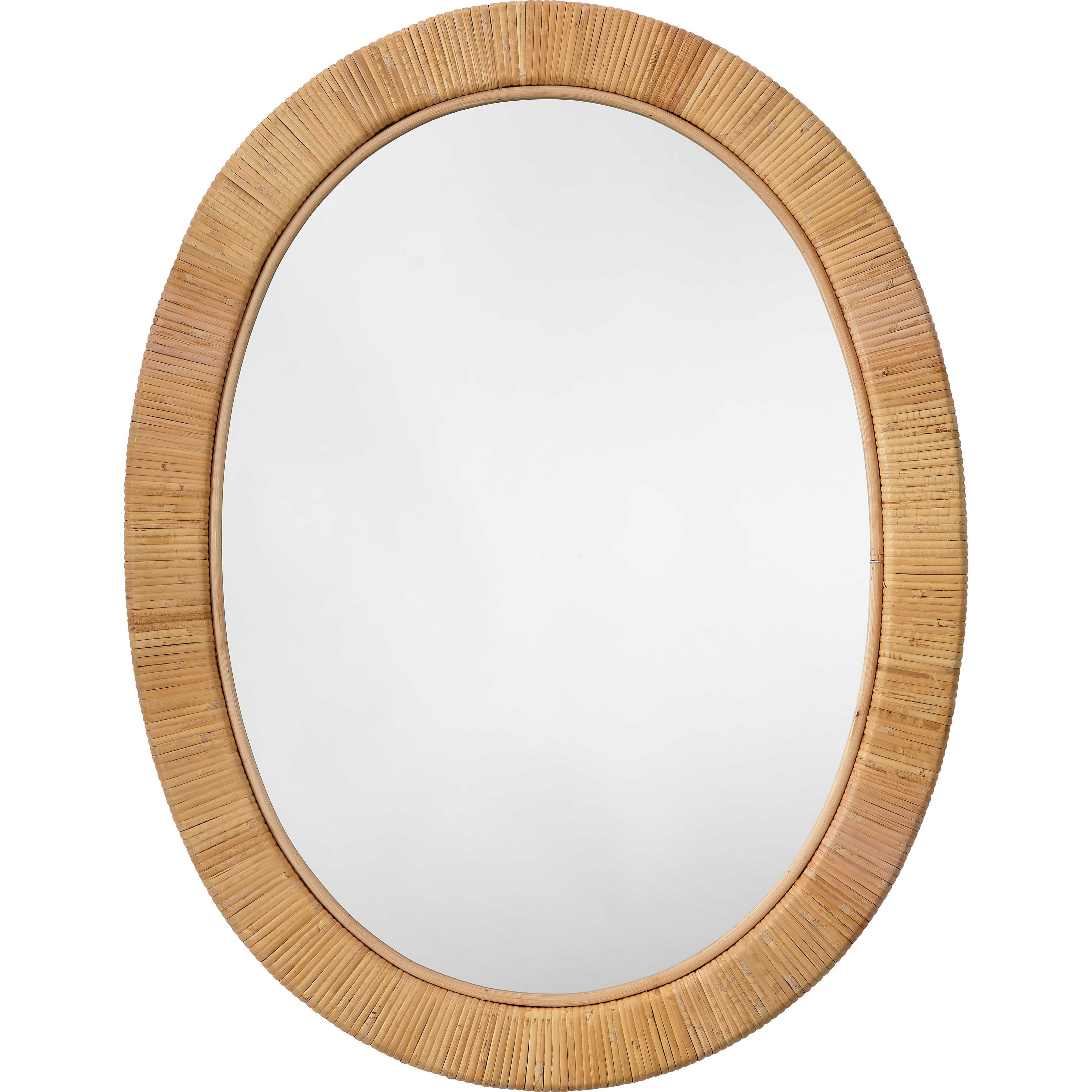 Aloha Rattan Oval Mirror by Jamie Young