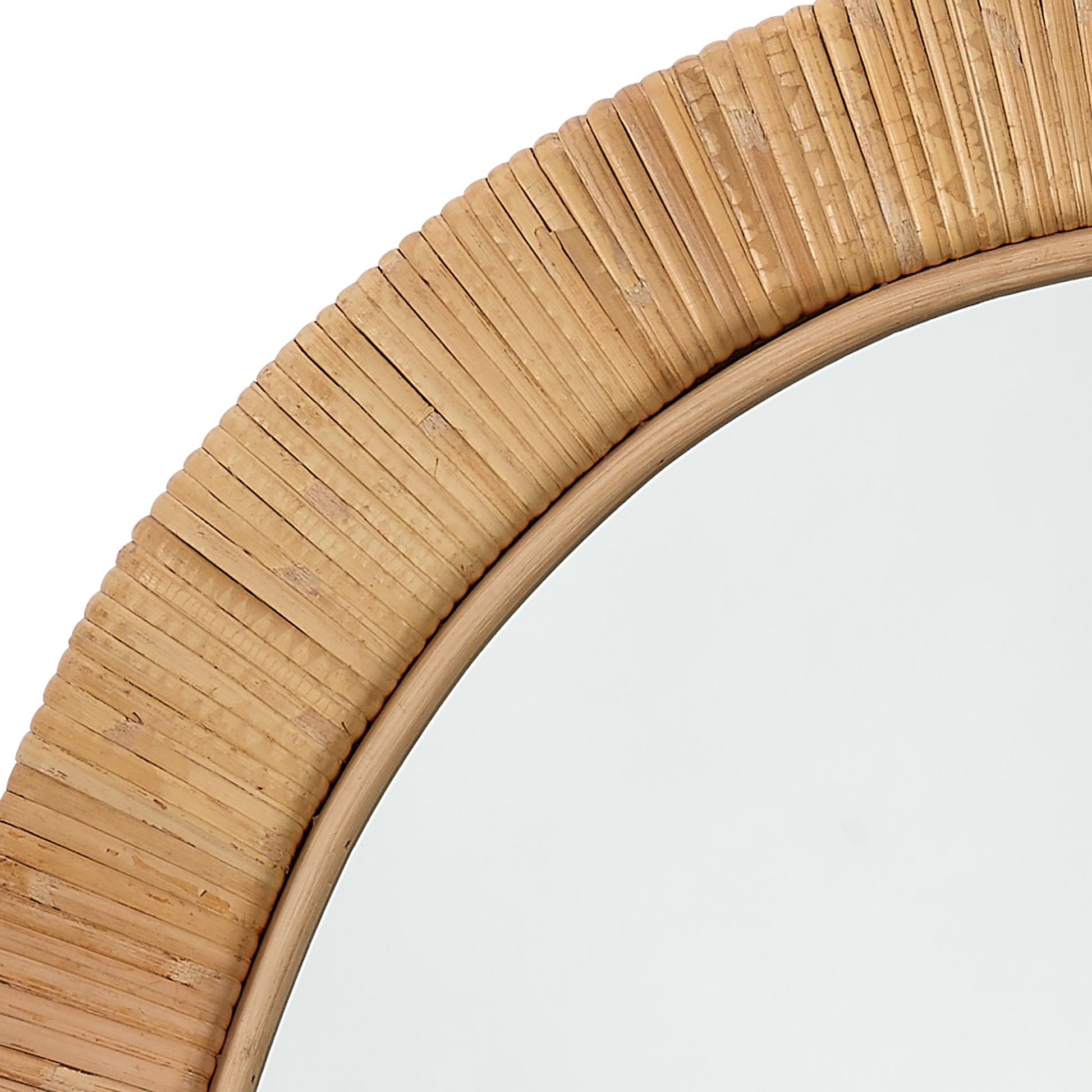 Aloha Rattan Oval Mirror by Jamie Young