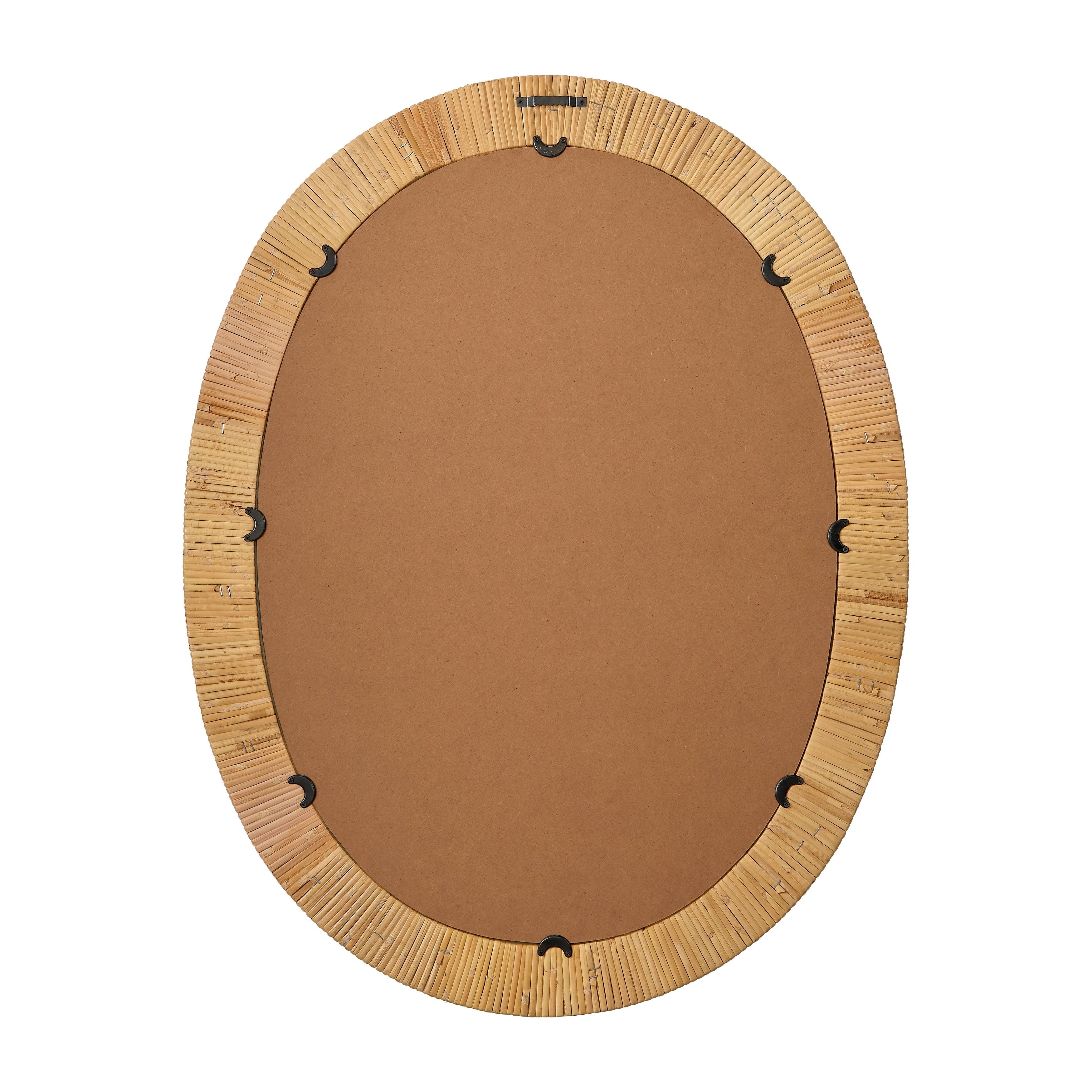 Aloha Rattan Oval Mirror by Jamie Young