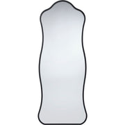 Aurora Wavy Iron Floor Mirror Black by Jamie Young