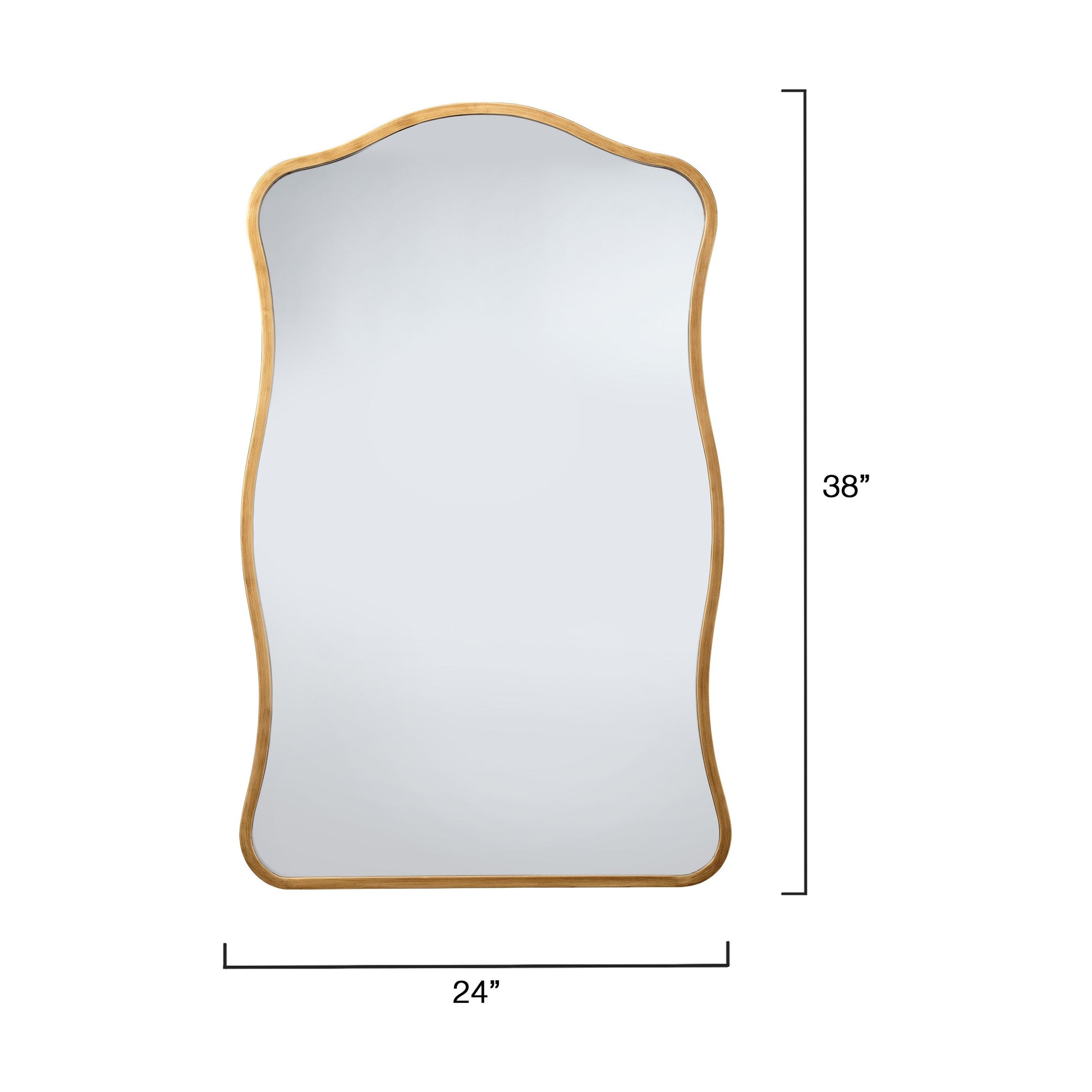 Aurora Wavy Iron Wall Mirror by Jamie Young