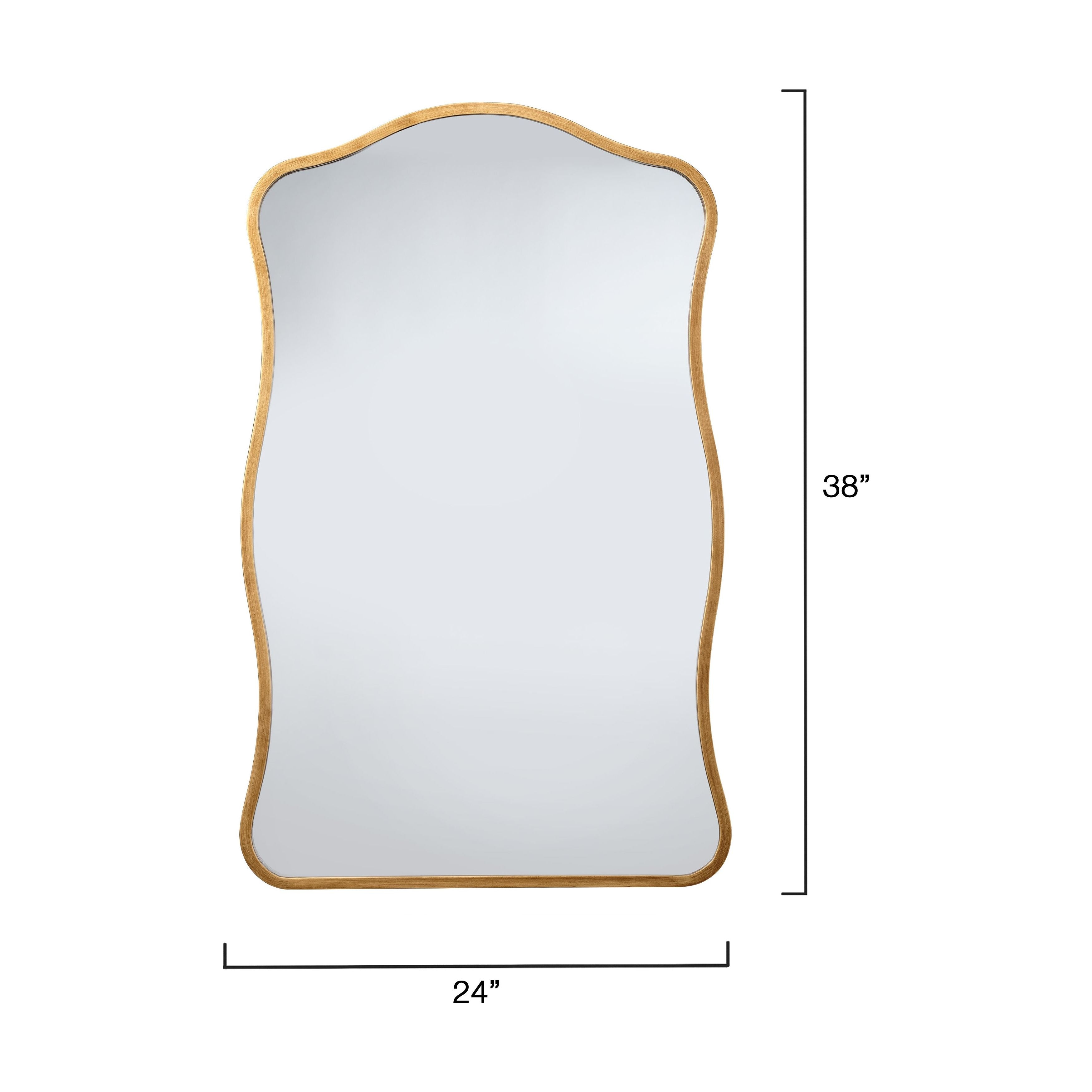 Aurora Wavy Iron Wall Mirror by Jamie Young