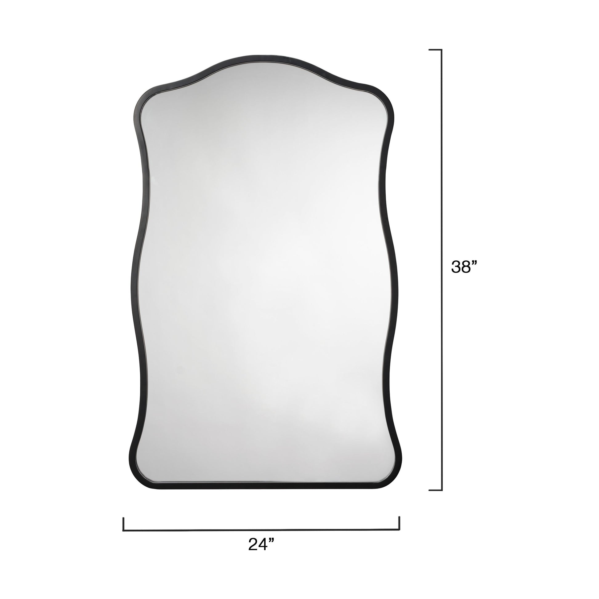 Aurora Wavy Iron Wall Mirror by Jamie Young