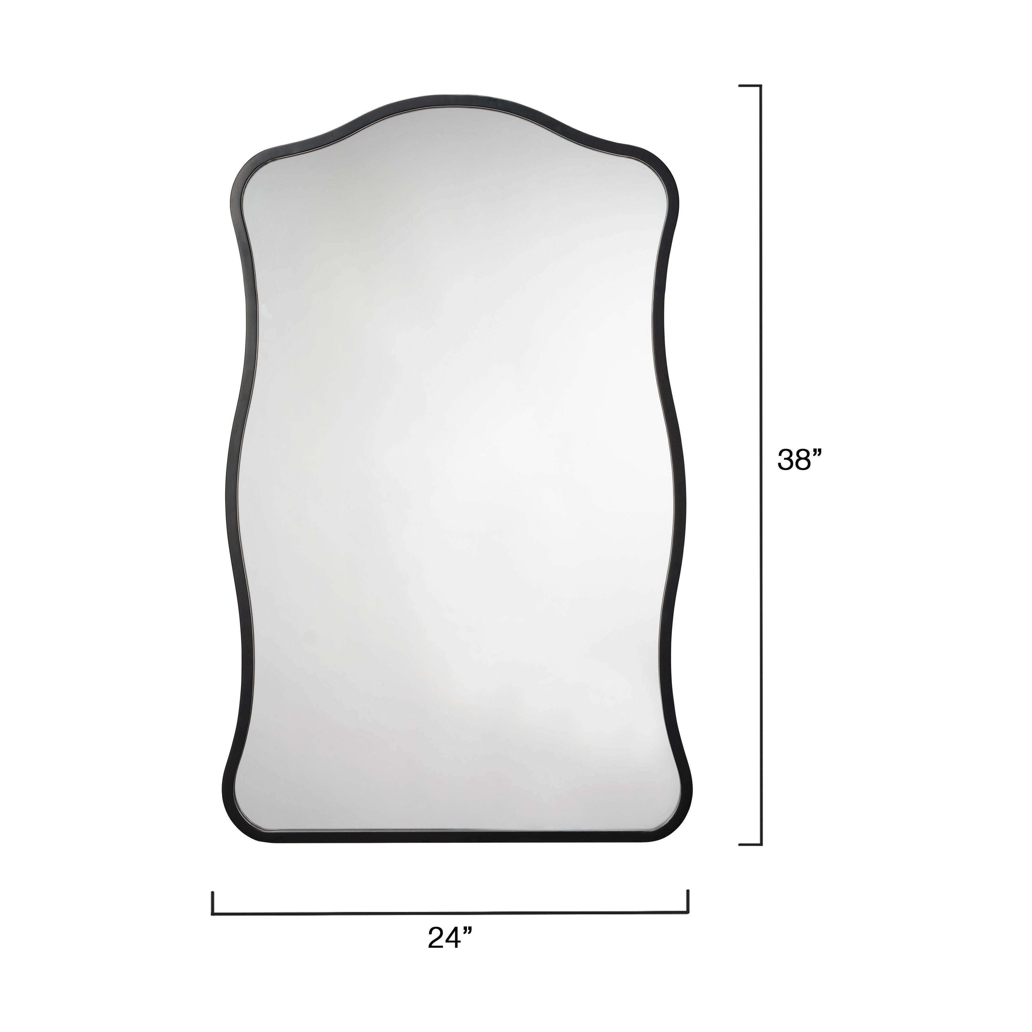 Aurora Wavy Iron Wall Mirror by Jamie Young