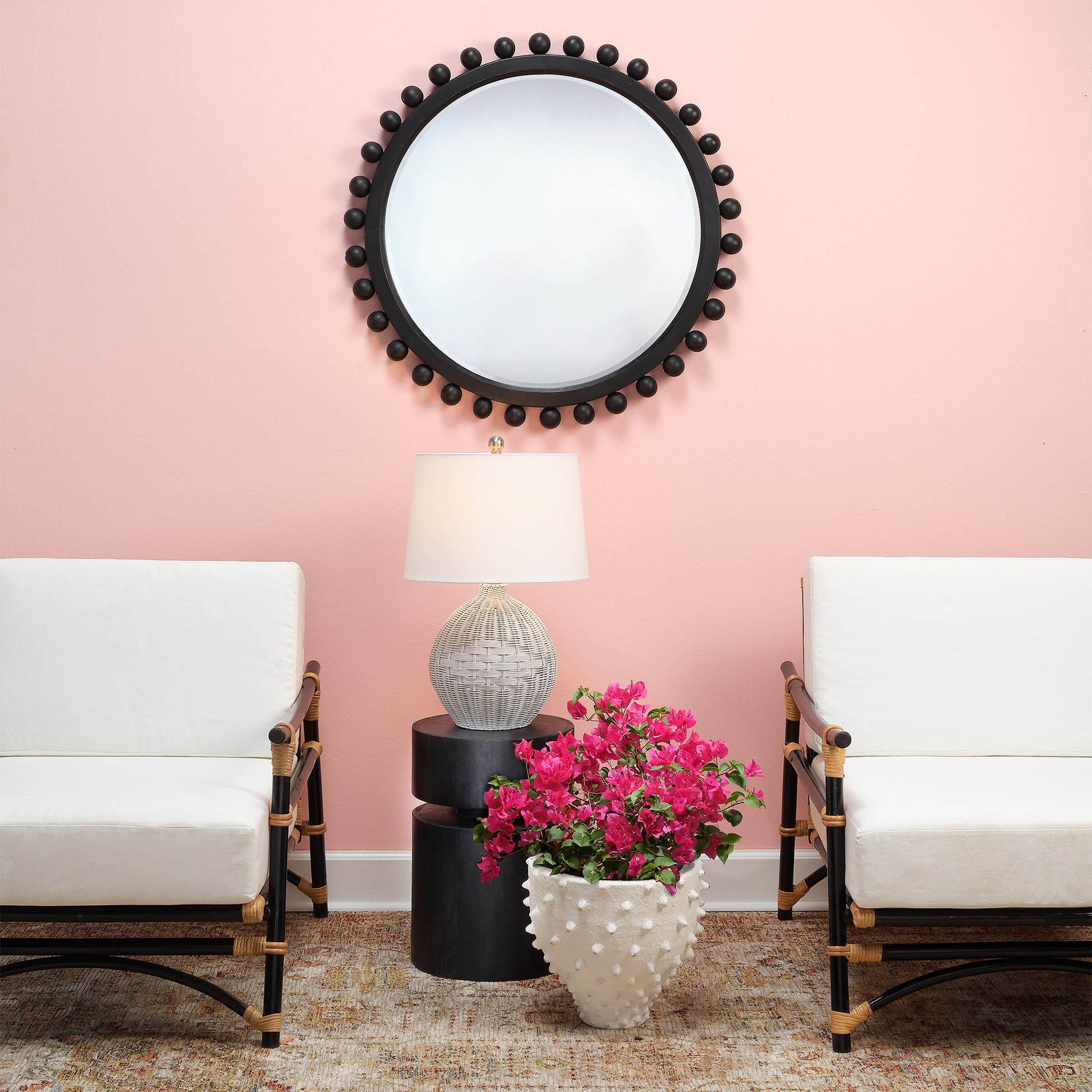 Brighton Round Wood Mirror by Jamie Young