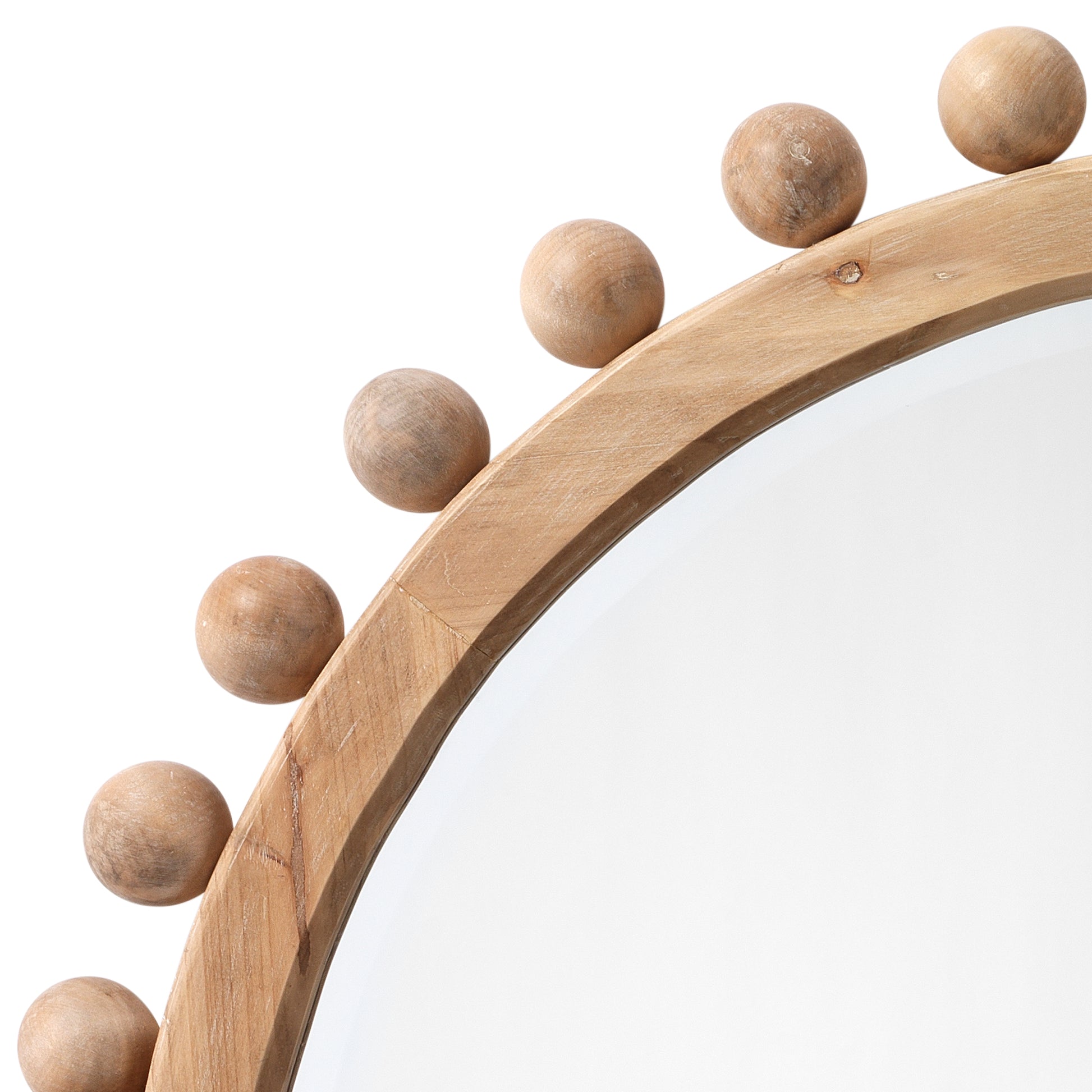 Brighton Round Wood Mirror by Jamie Young