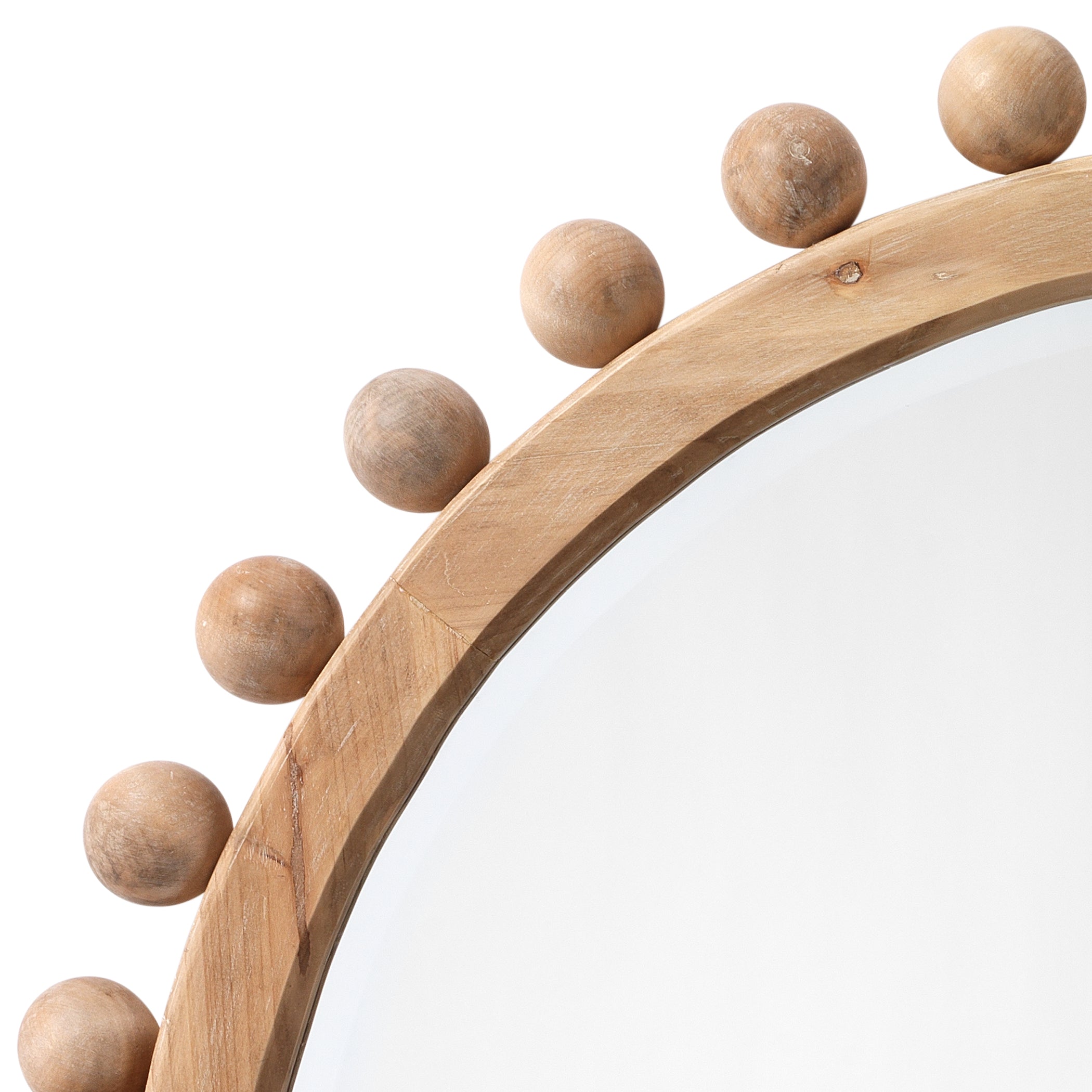 Brighton Round Wood Mirror by Jamie Young