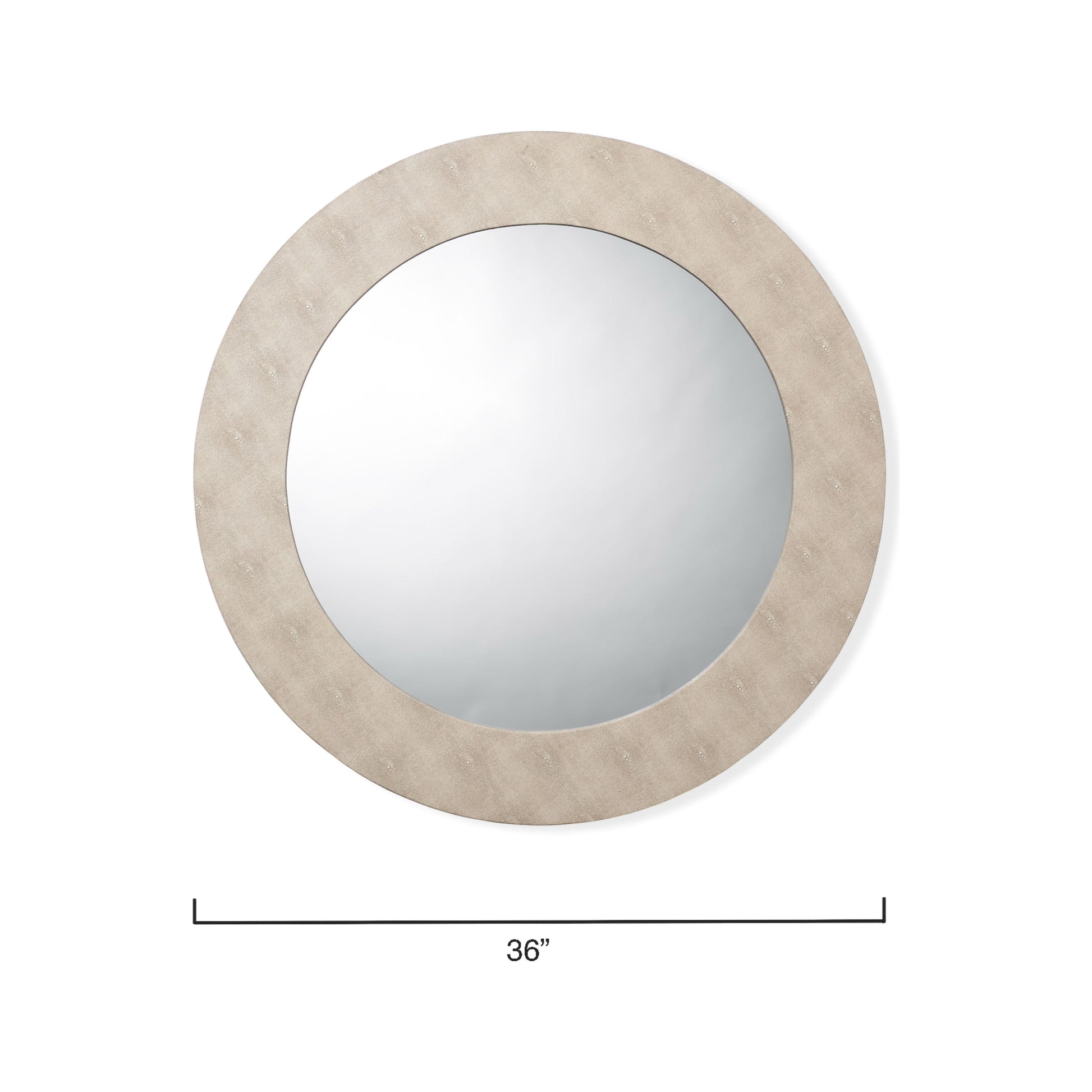 Chester Shagreen Round Mirror by Jamie Young