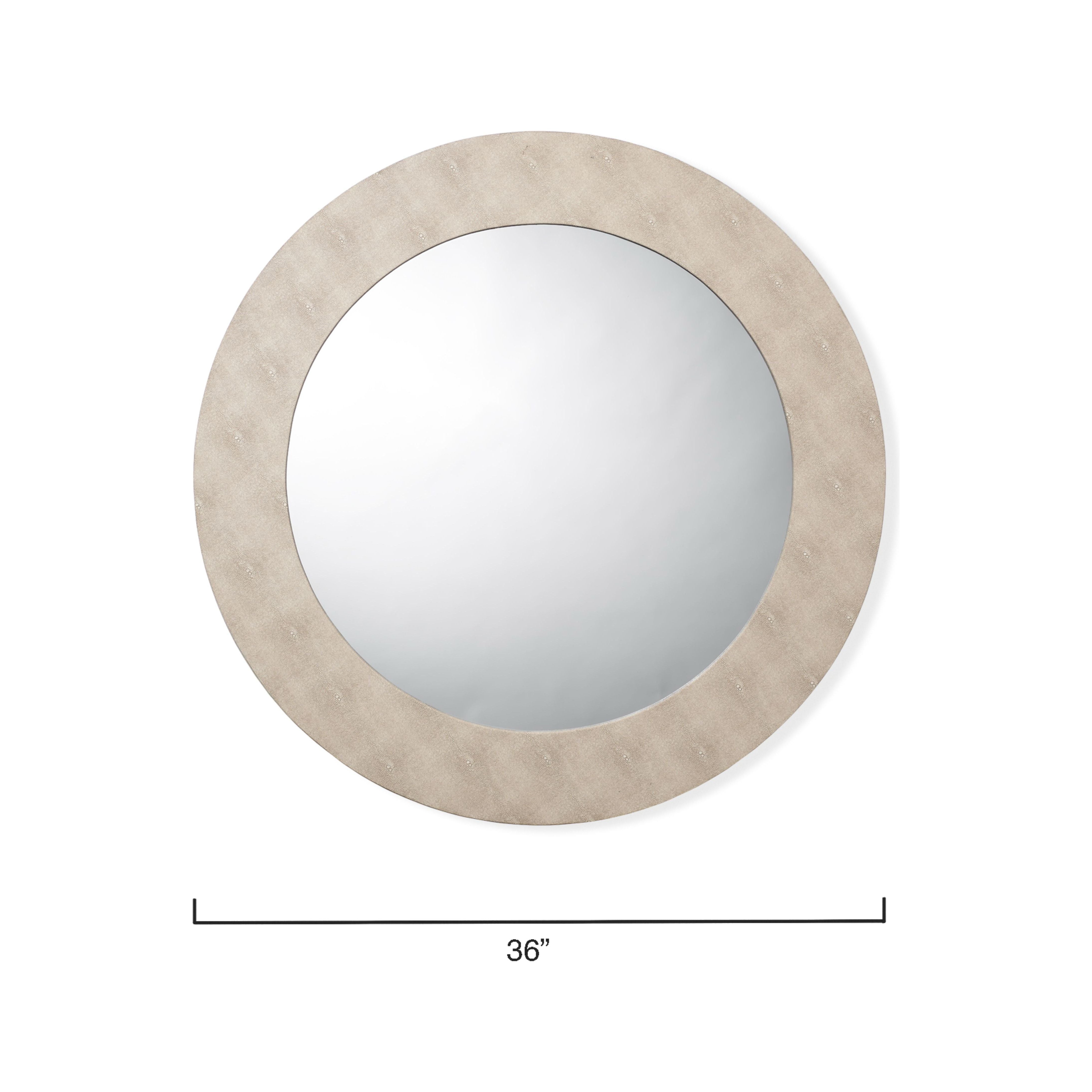 Chester Shagreen Round Mirror by Jamie Young