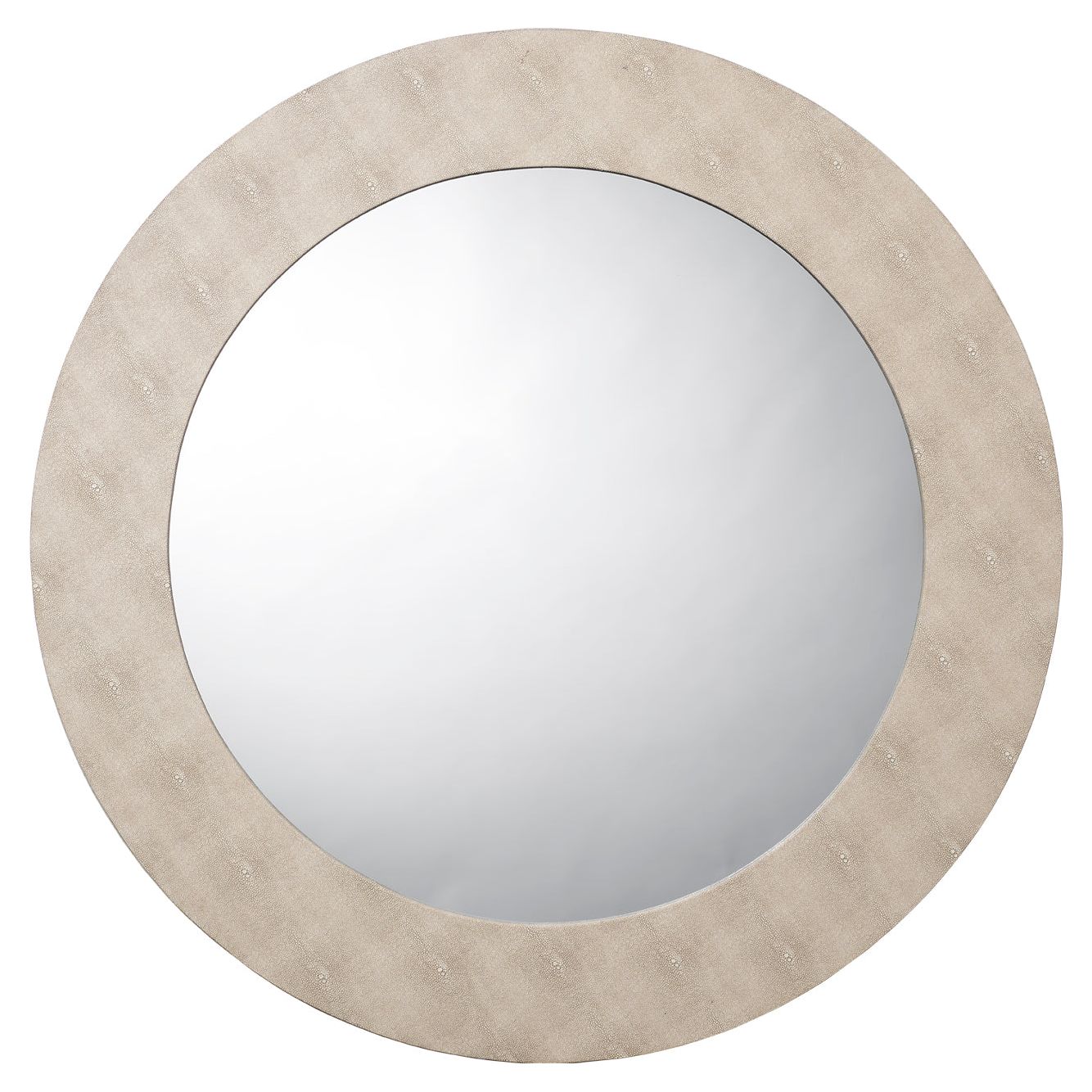 Chester Shagreen Round Mirror by Jamie Young