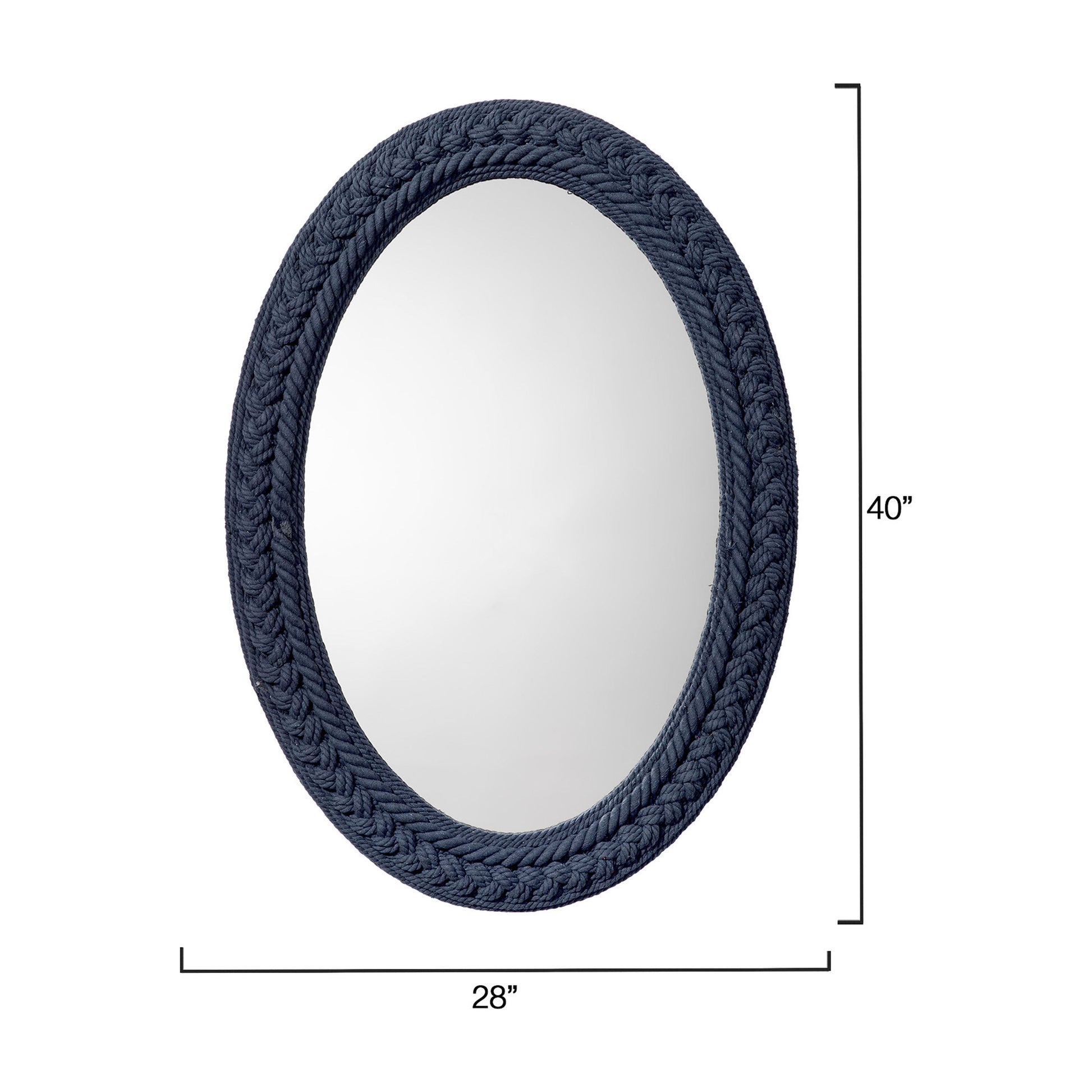 Club Cotton Rope Braided Oval Wall Mirror by Jamie Young