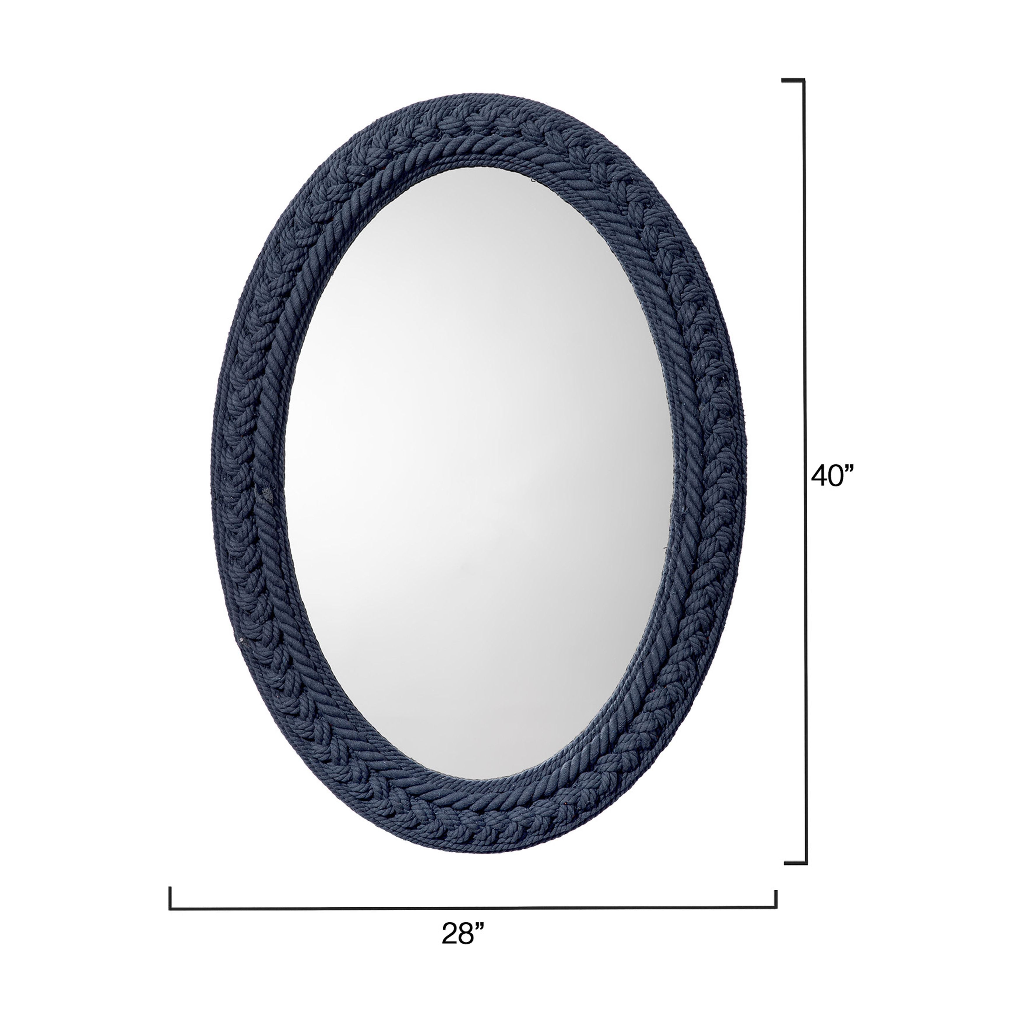 Club Cotton Rope Braided Oval Wall Mirror by Jamie Young