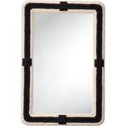 Contrast Jute Rectangle Mirror by Jamie Young