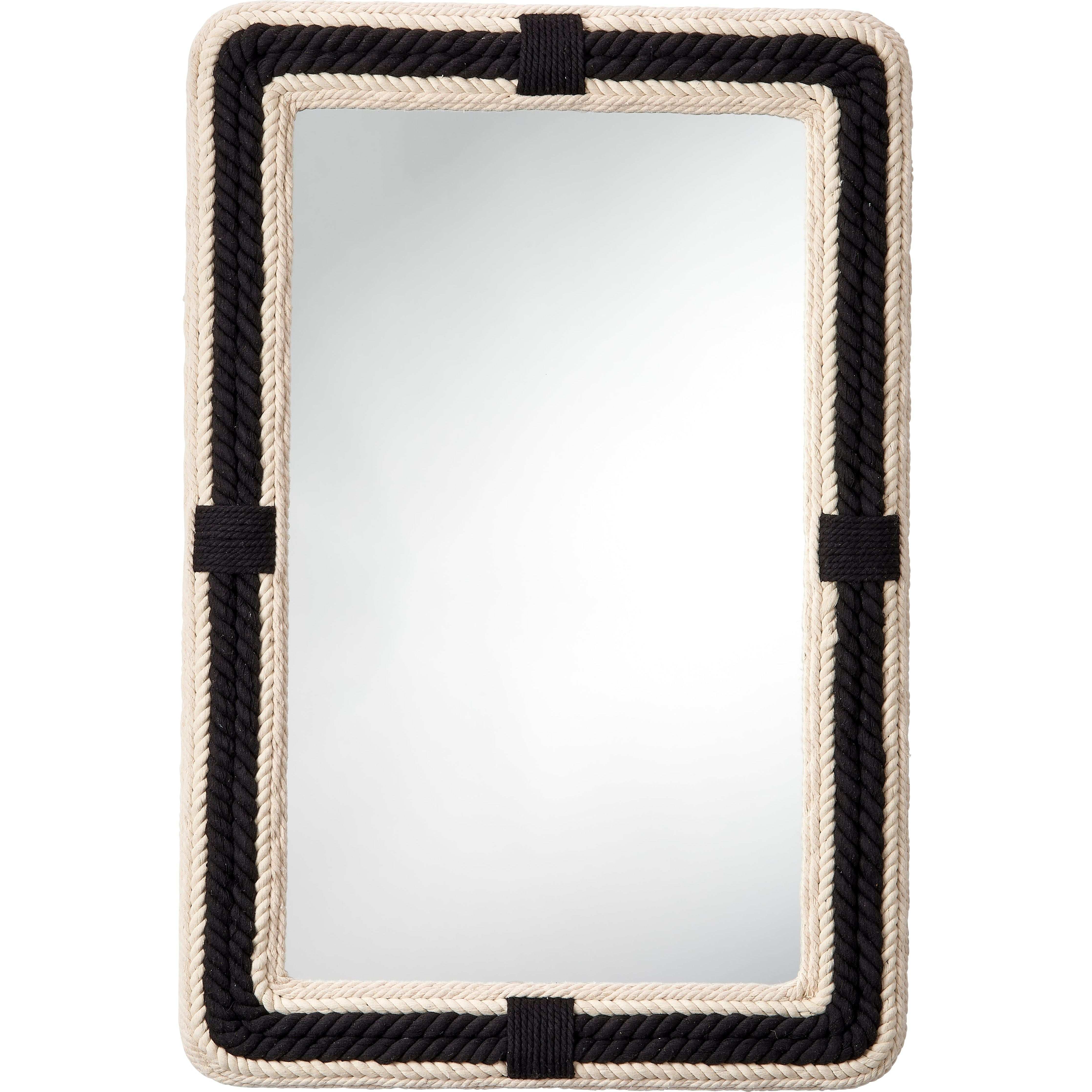 Contrast Jute Rectangle Mirror by Jamie Young