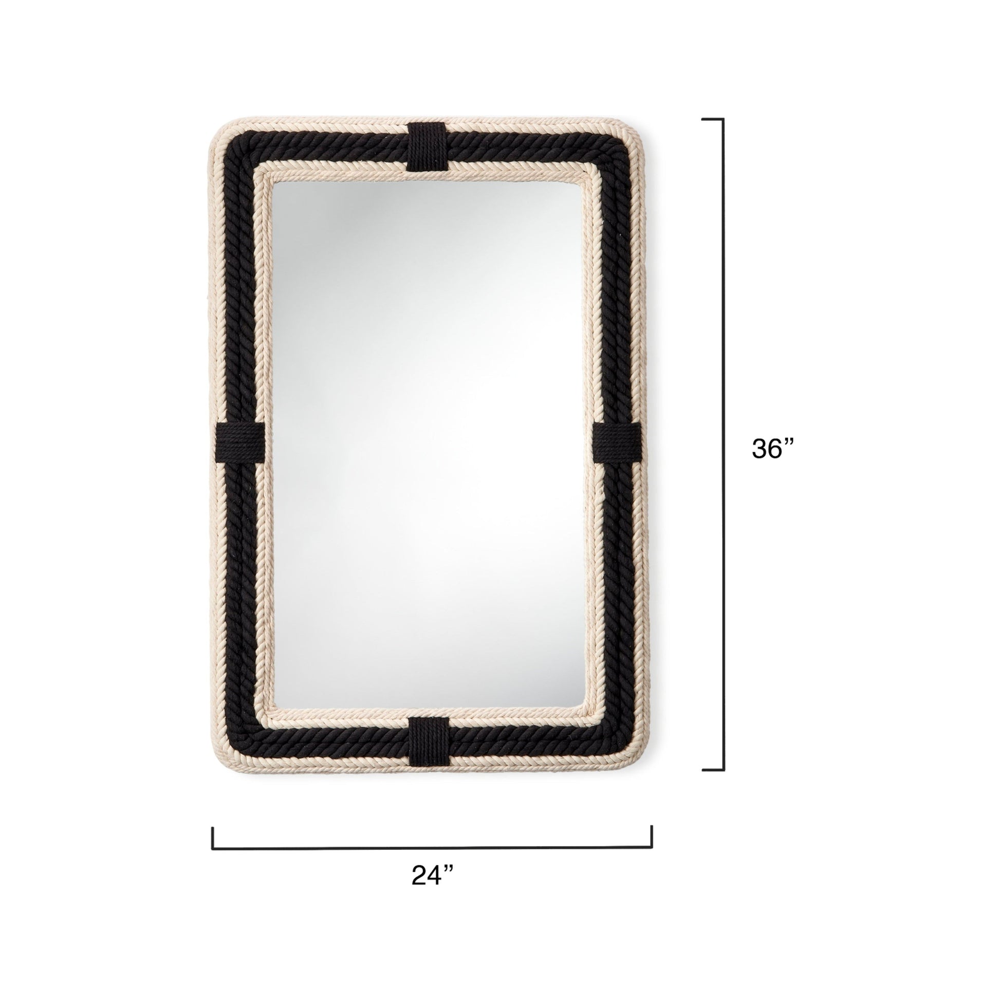 Contrast Jute Rectangle Mirror by Jamie Young